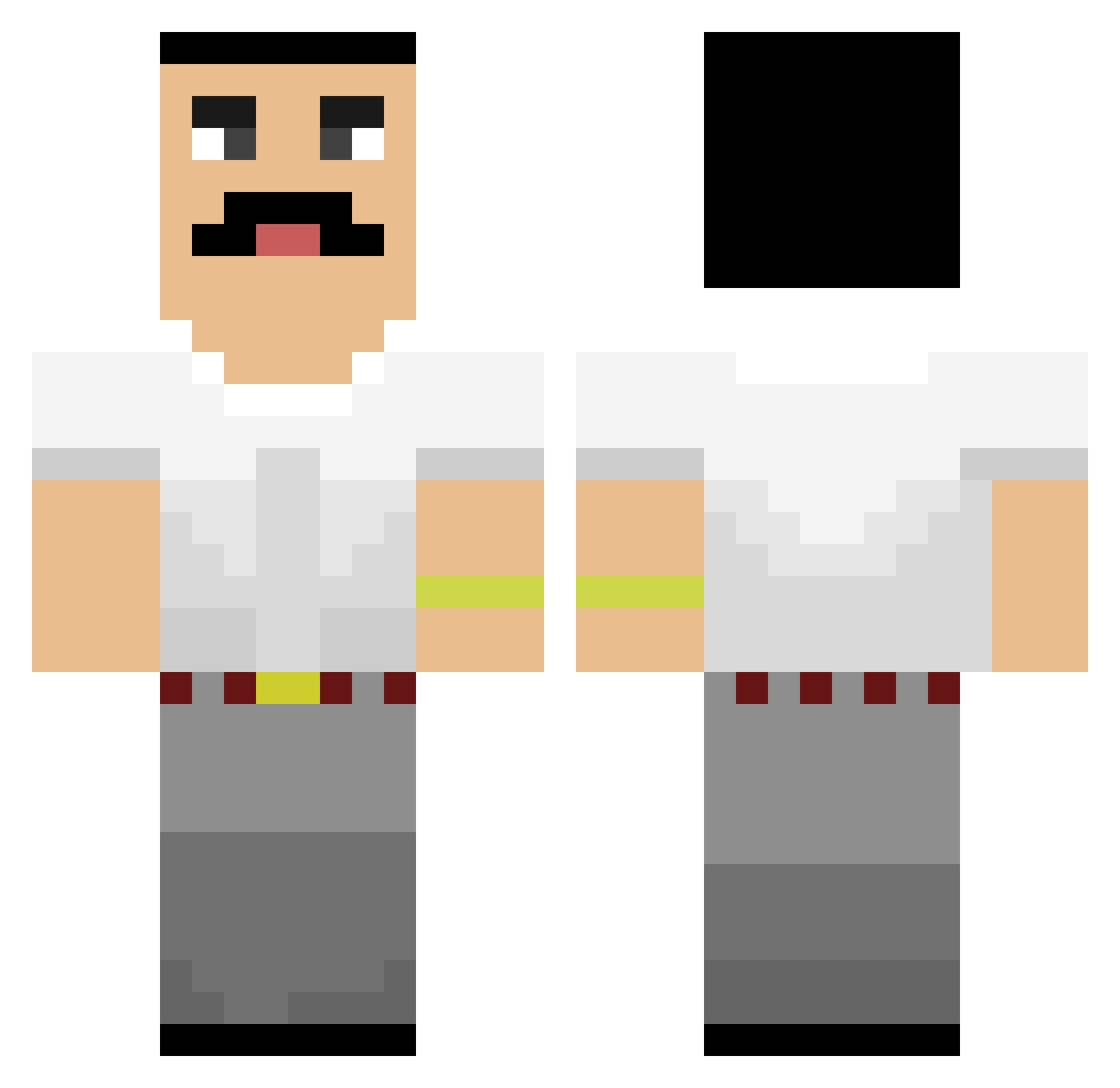 HugoEscobar Minecraft skin, front and back view