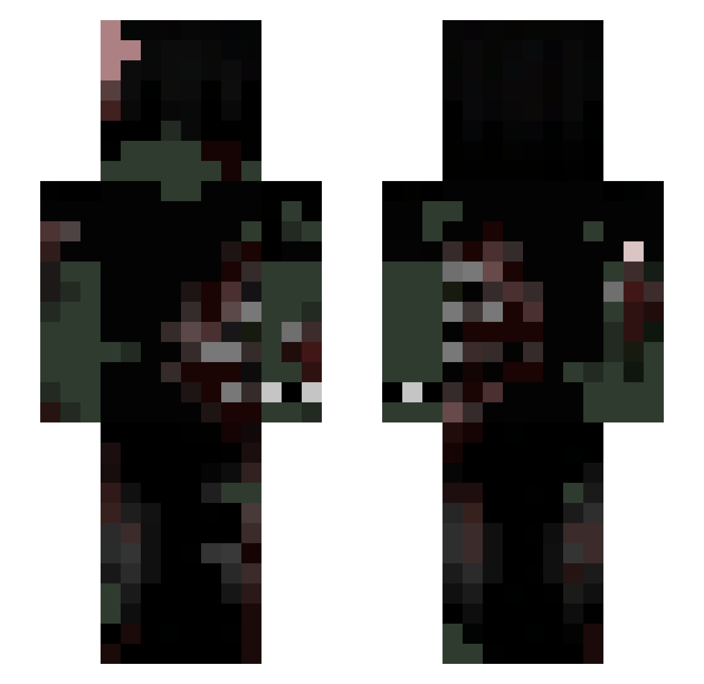 Mokatorry Minecraft skin, front and back view