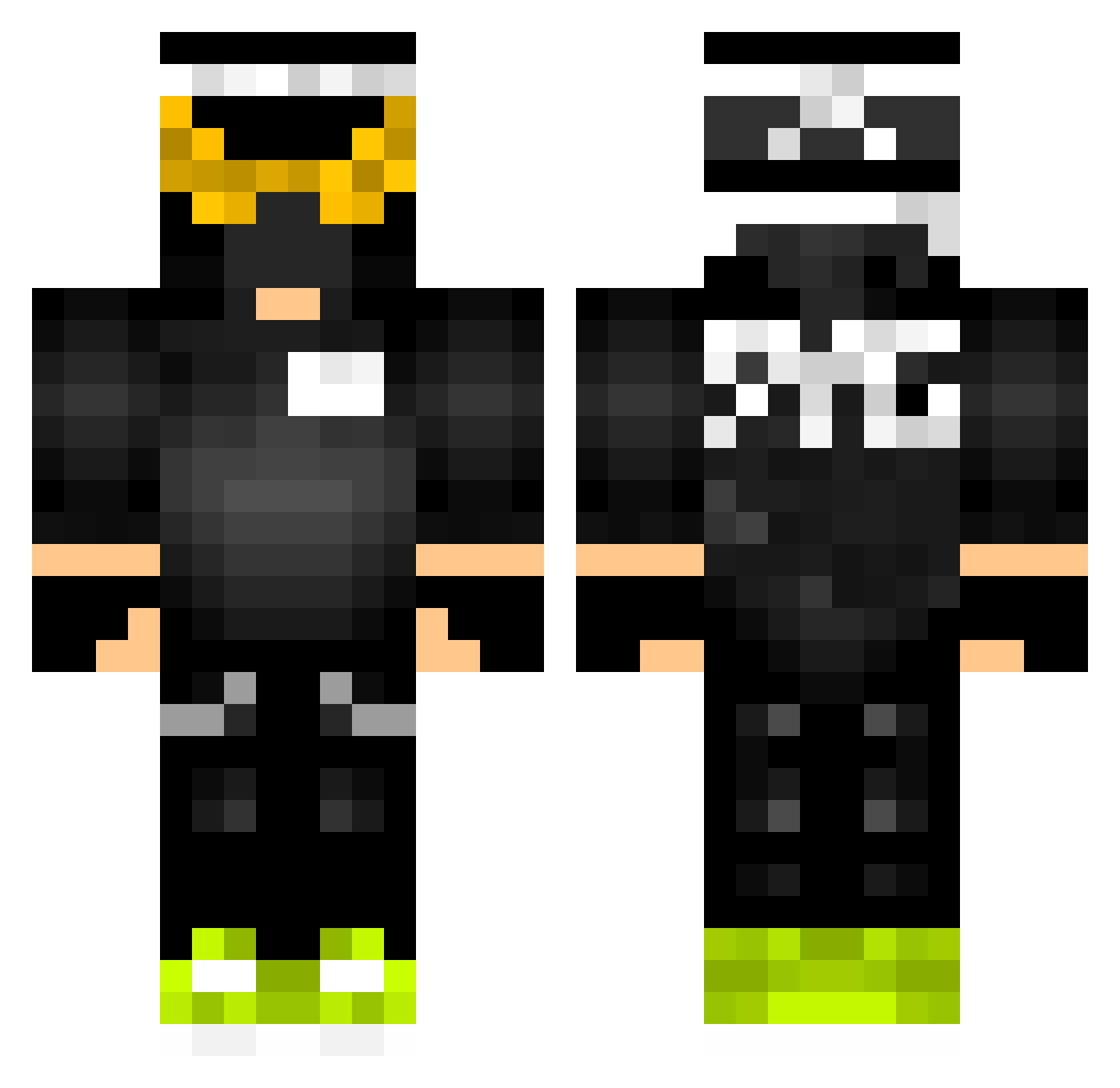 niddy736 Minecraft skin, front and back view