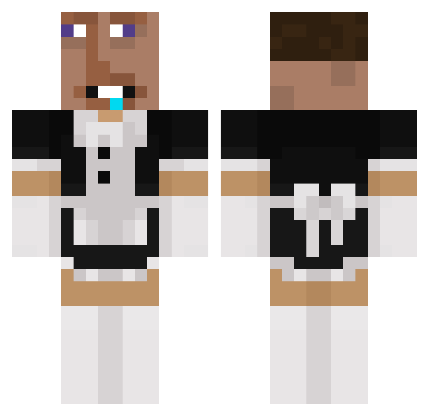 Noober41 Minecraft skin, front and back view