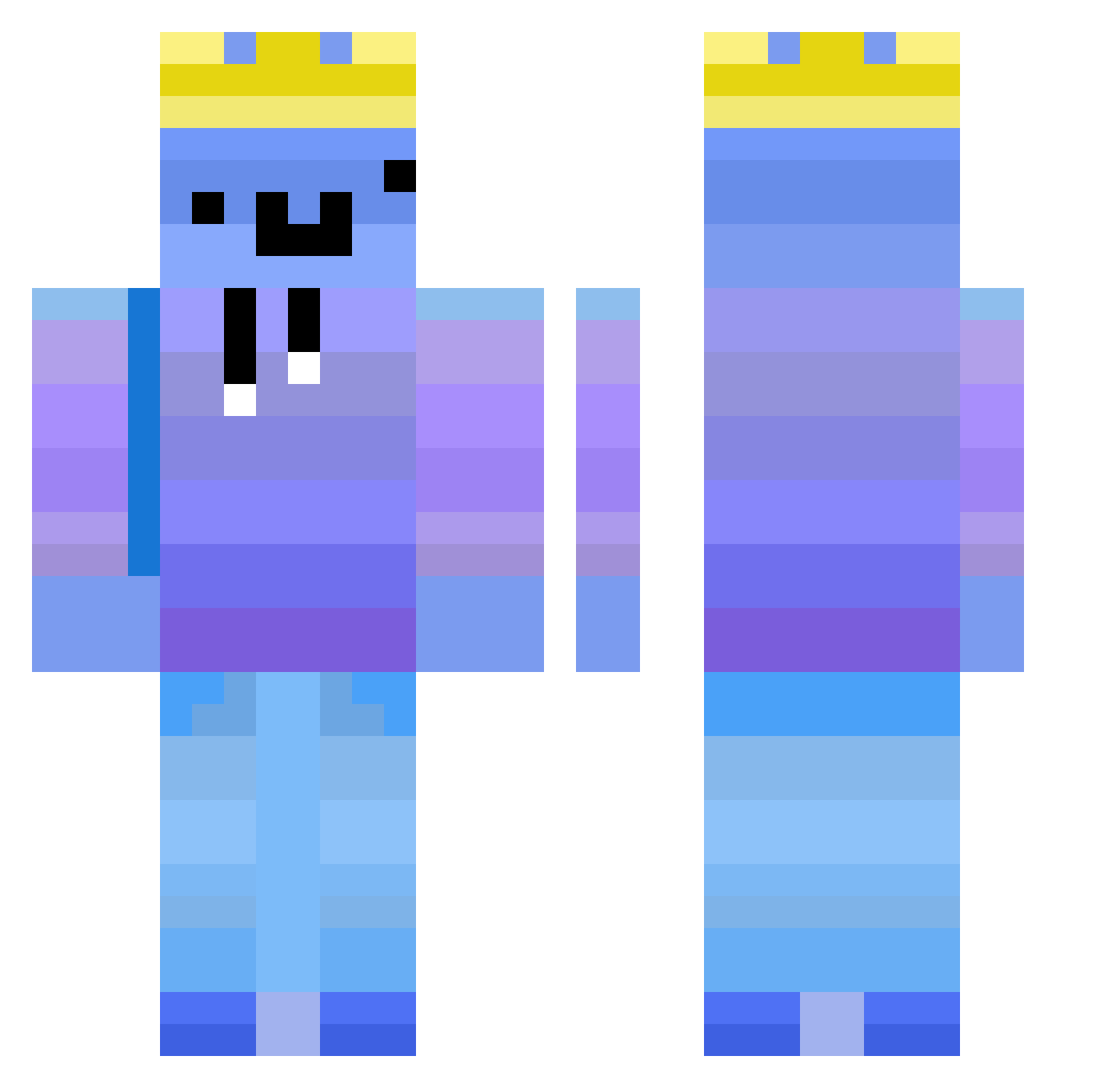 adrian15718 Minecraft skin, front and back view