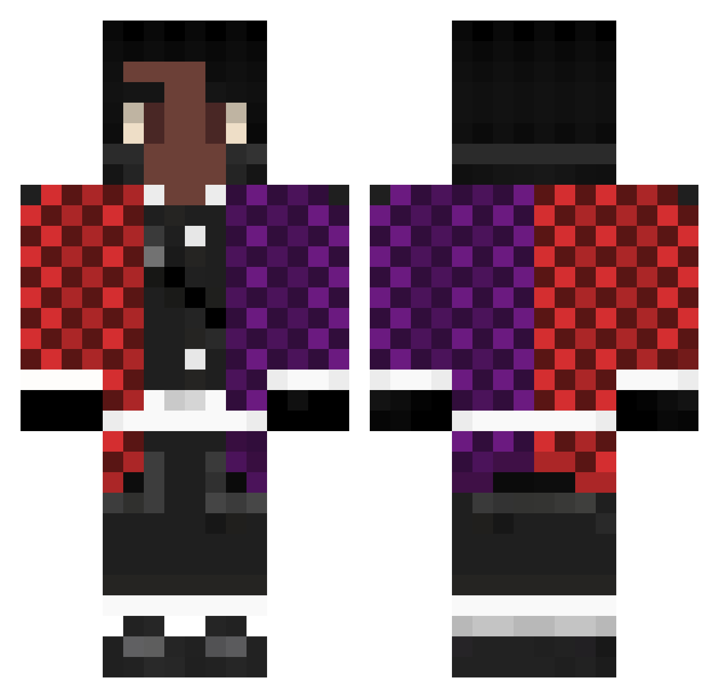 LordBonds Minecraft skin, front and back view