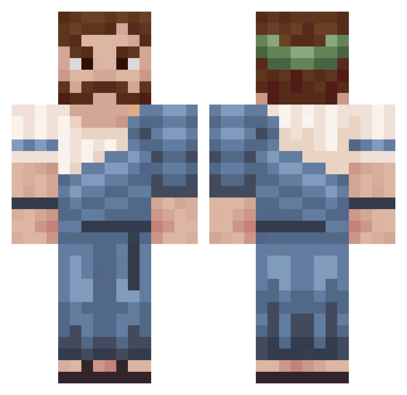 sportling Minecraft skin, front and back view