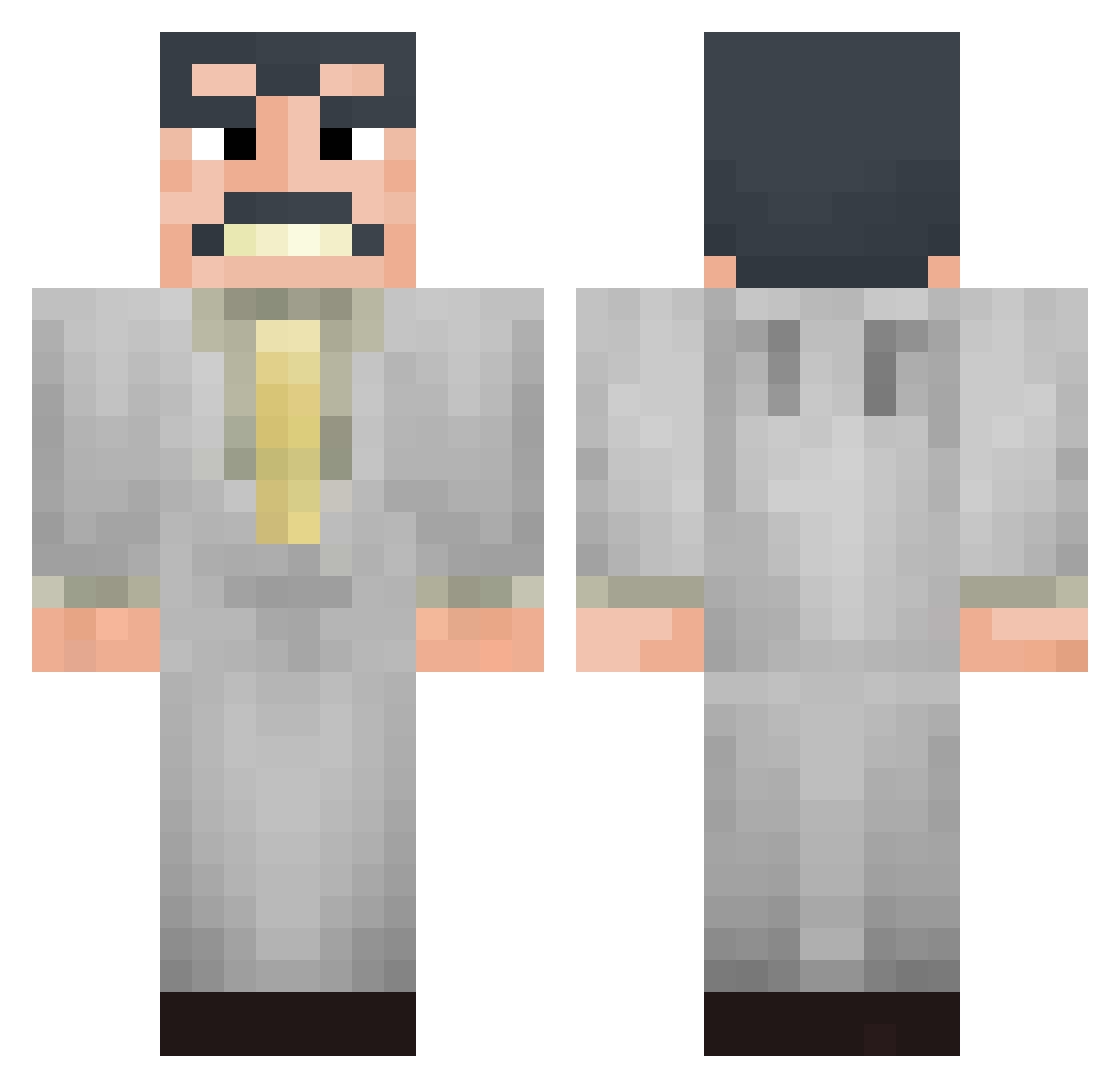 ProMaxime123 Minecraft skin, front and back view