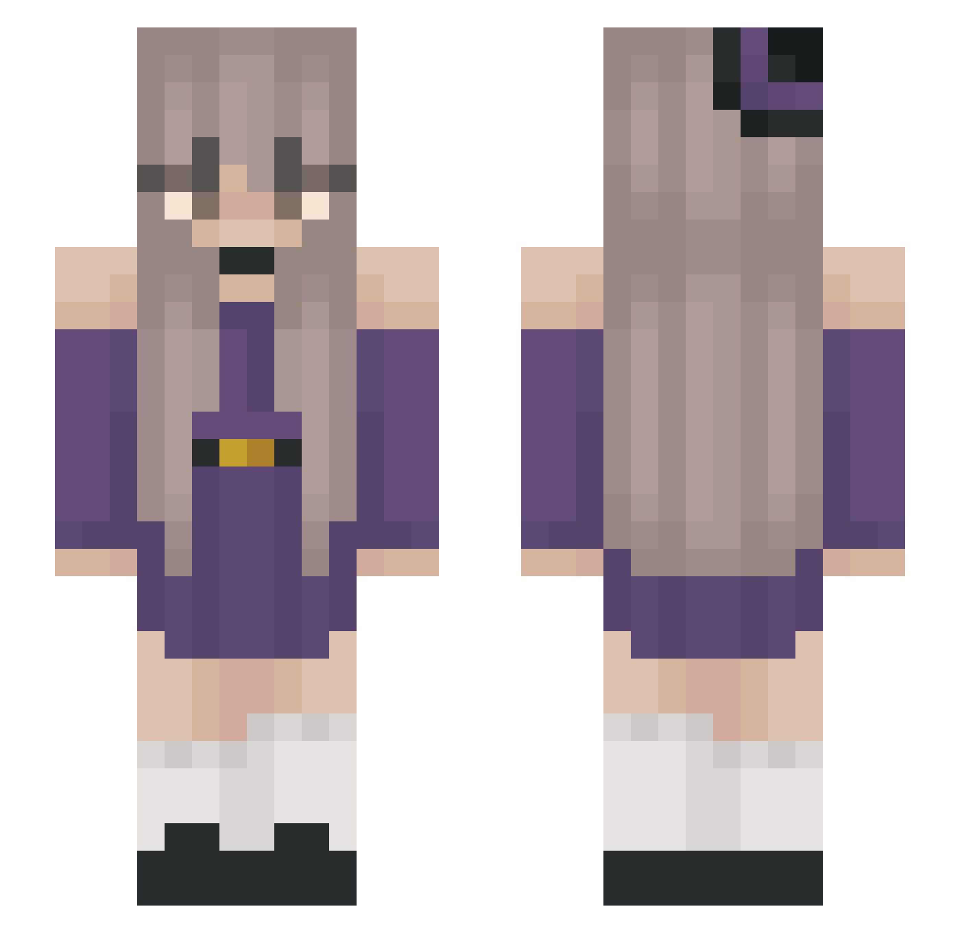 theLittleHollow2 Minecraft skin, front and back view