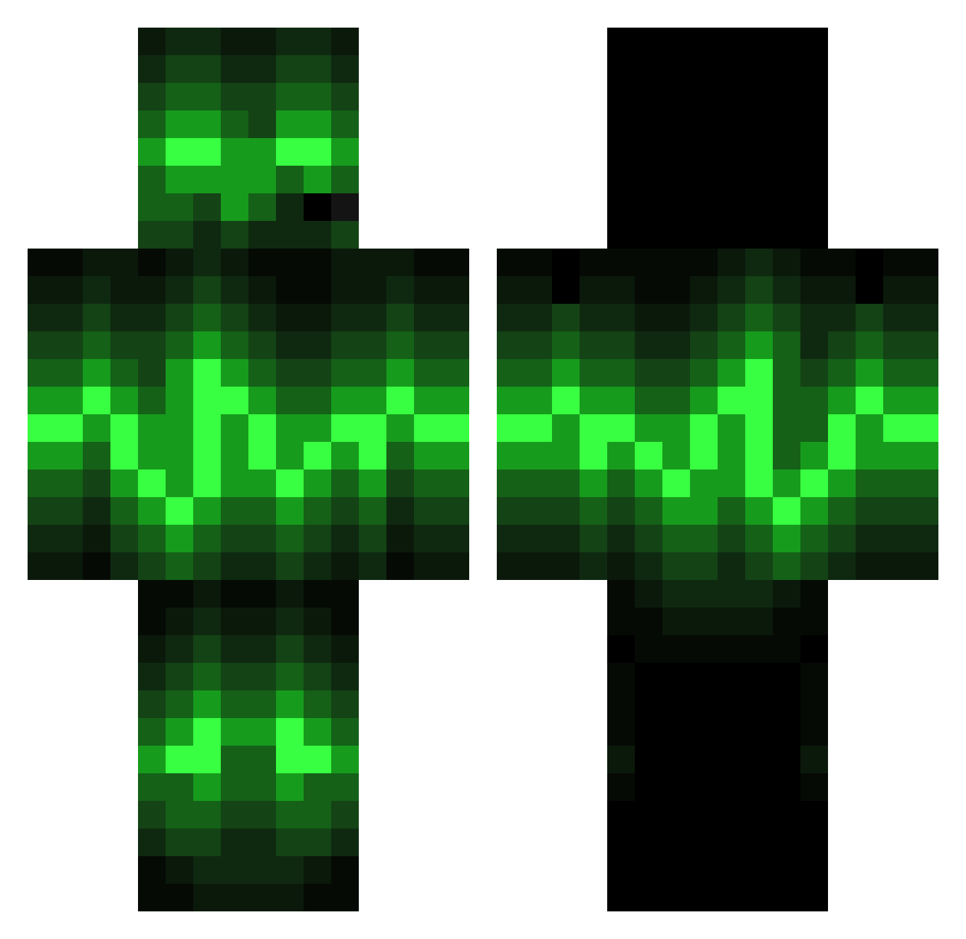 MaxxLord Minecraft skin, front and back view