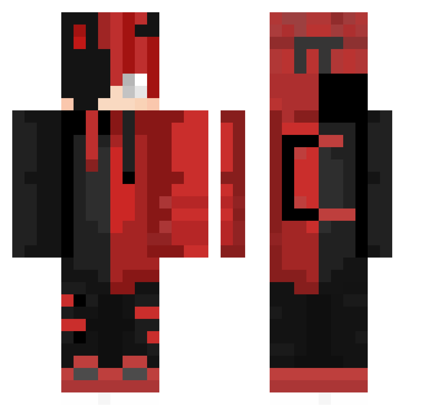 Chululu20 Minecraft skin, front and back view
