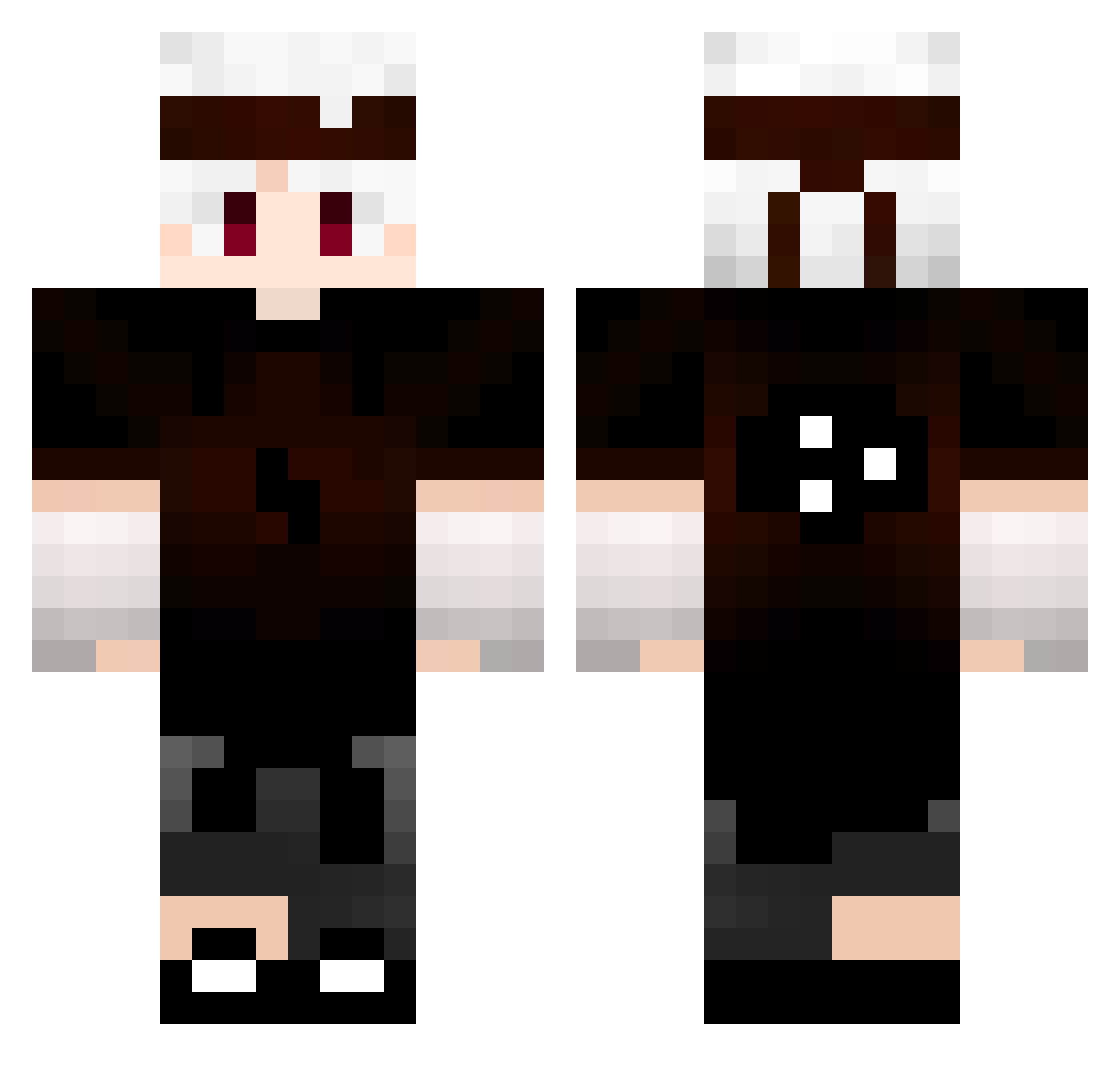 Cauf Minecraft skin, front and back view