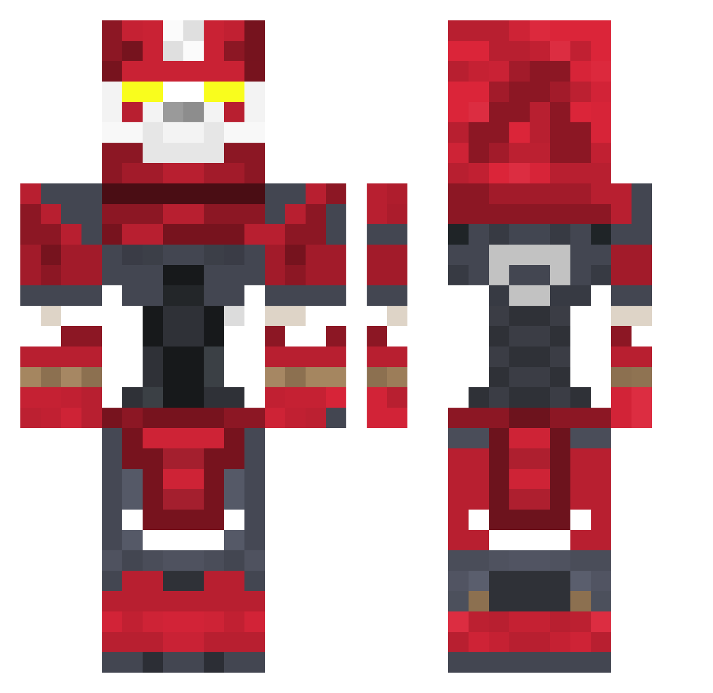 MOES995 Minecraft skin, front and back view