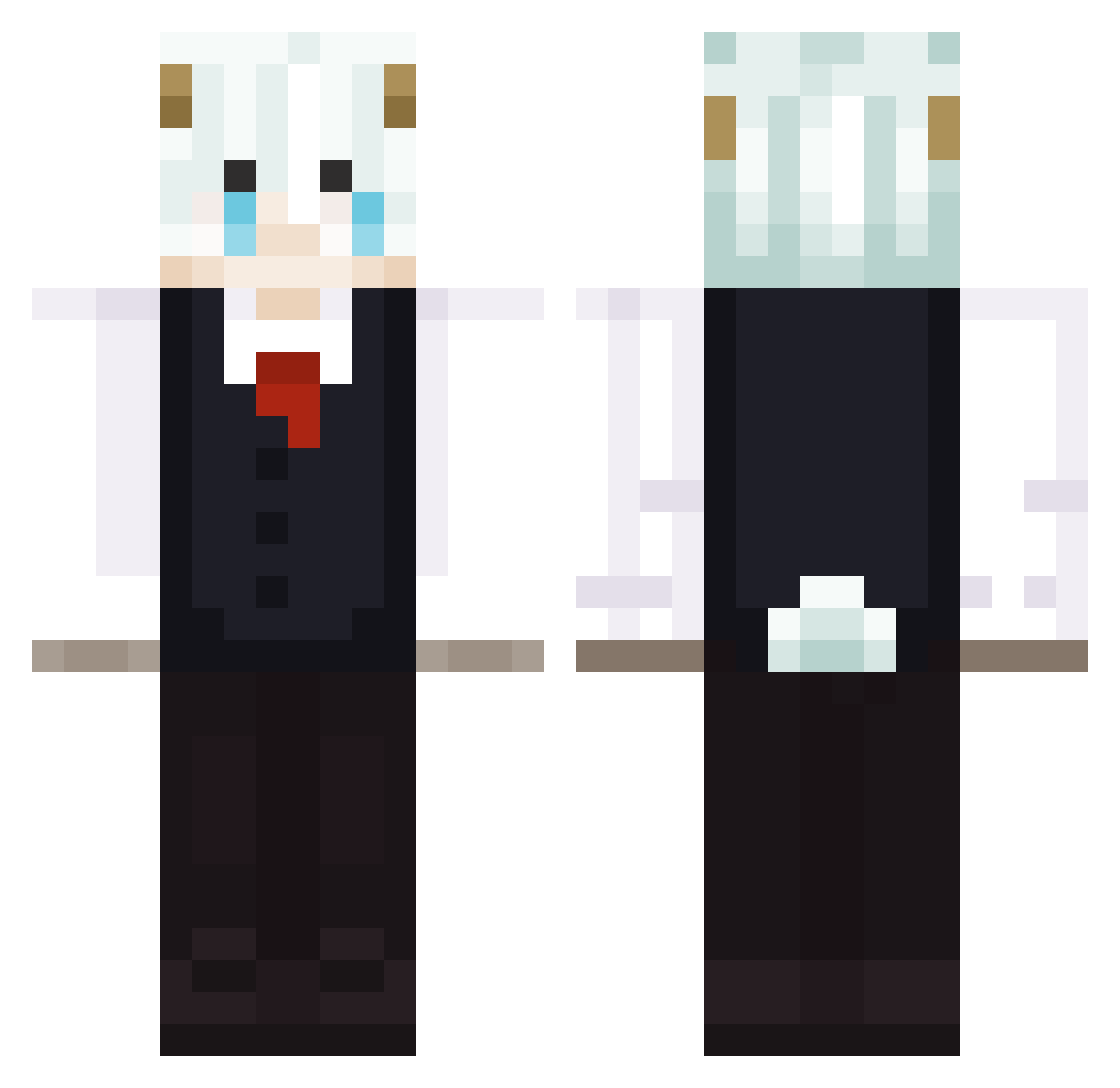 JackPack413 Minecraft skin, front and back view