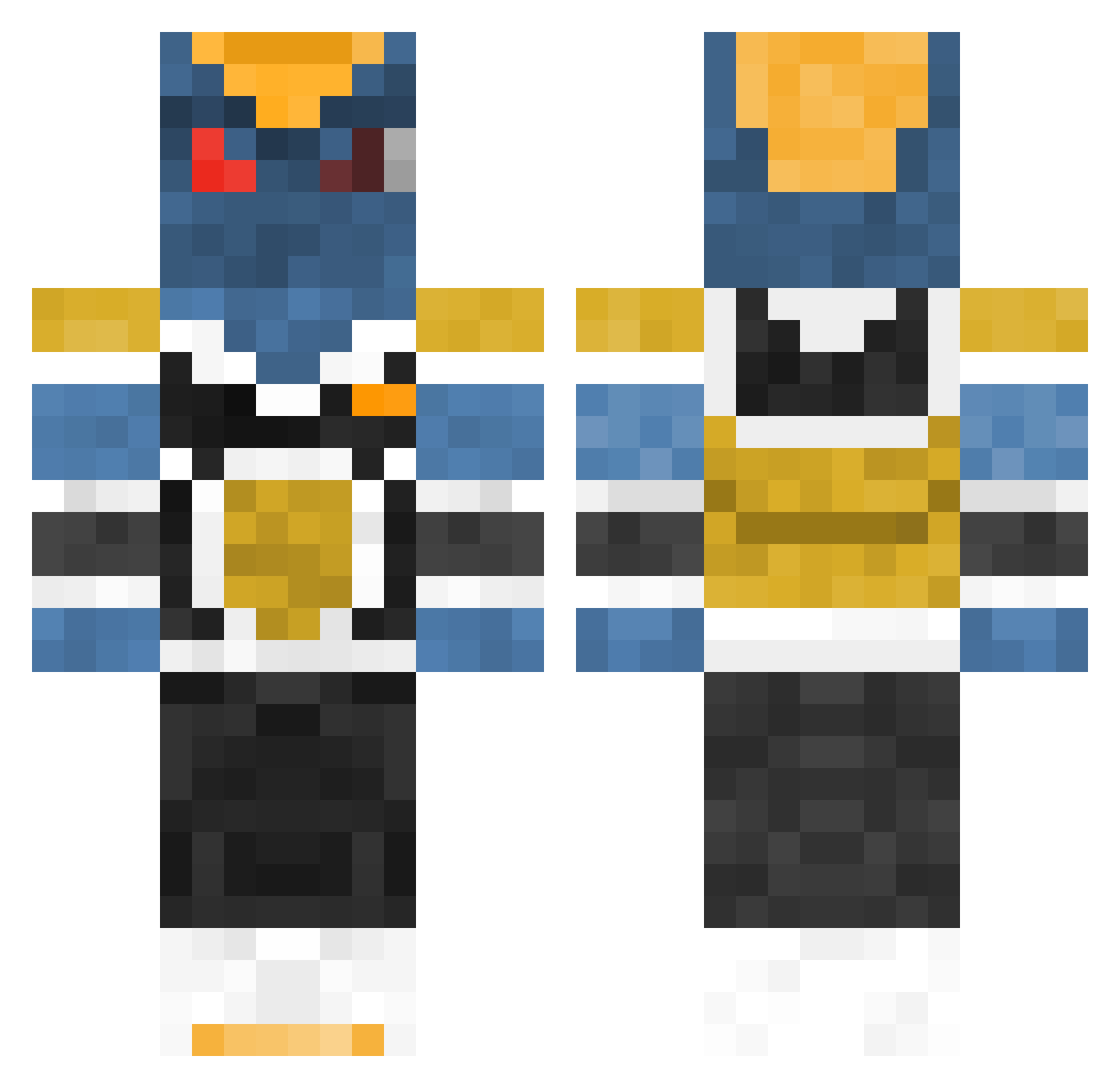 Iskander_RM Minecraft skin, front and back view