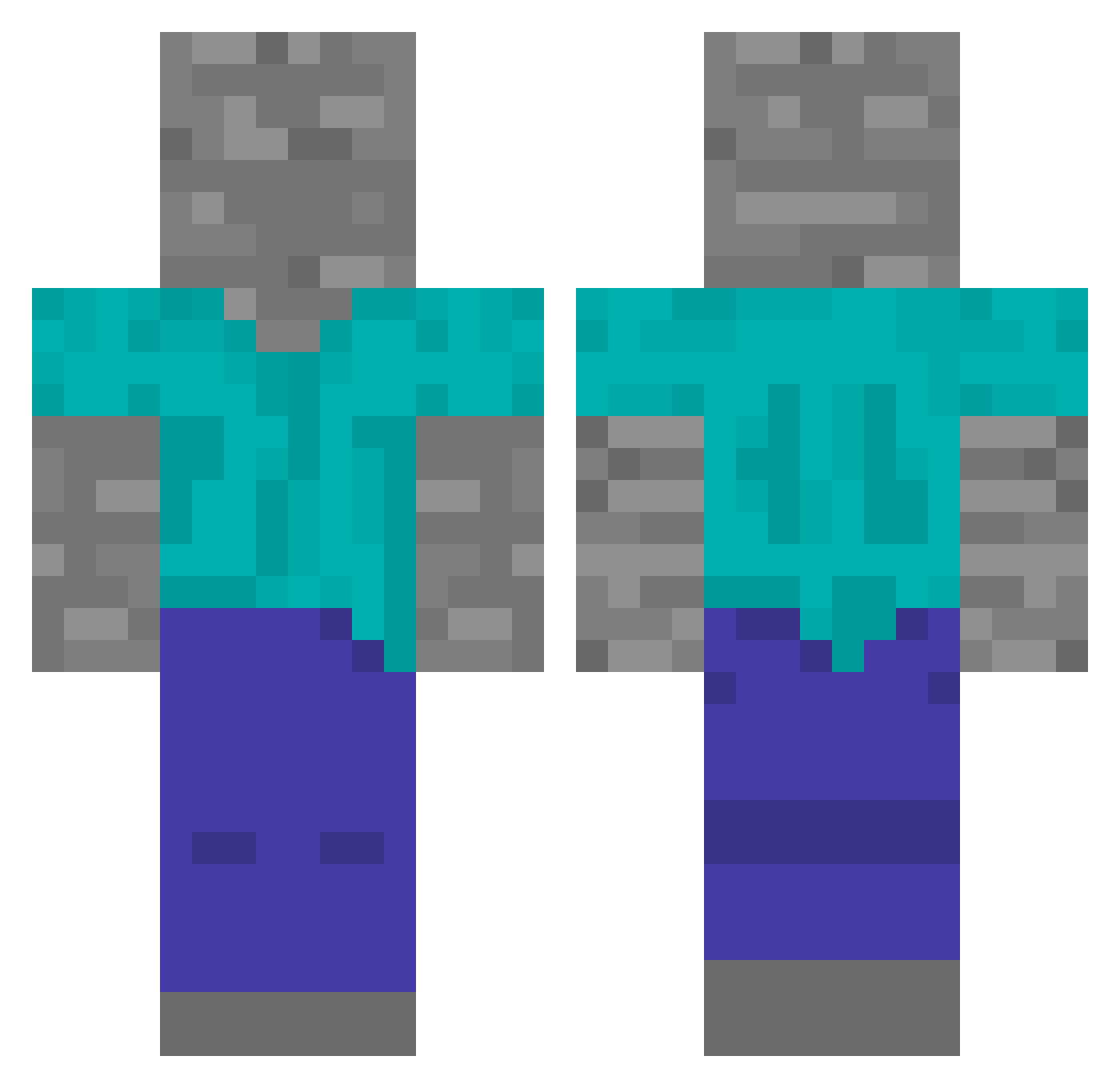 _Just_Gaming_ Minecraft skin, front and back view