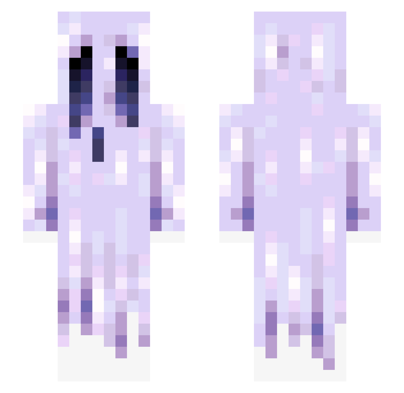 Smokaah Minecraft skin, front and back view