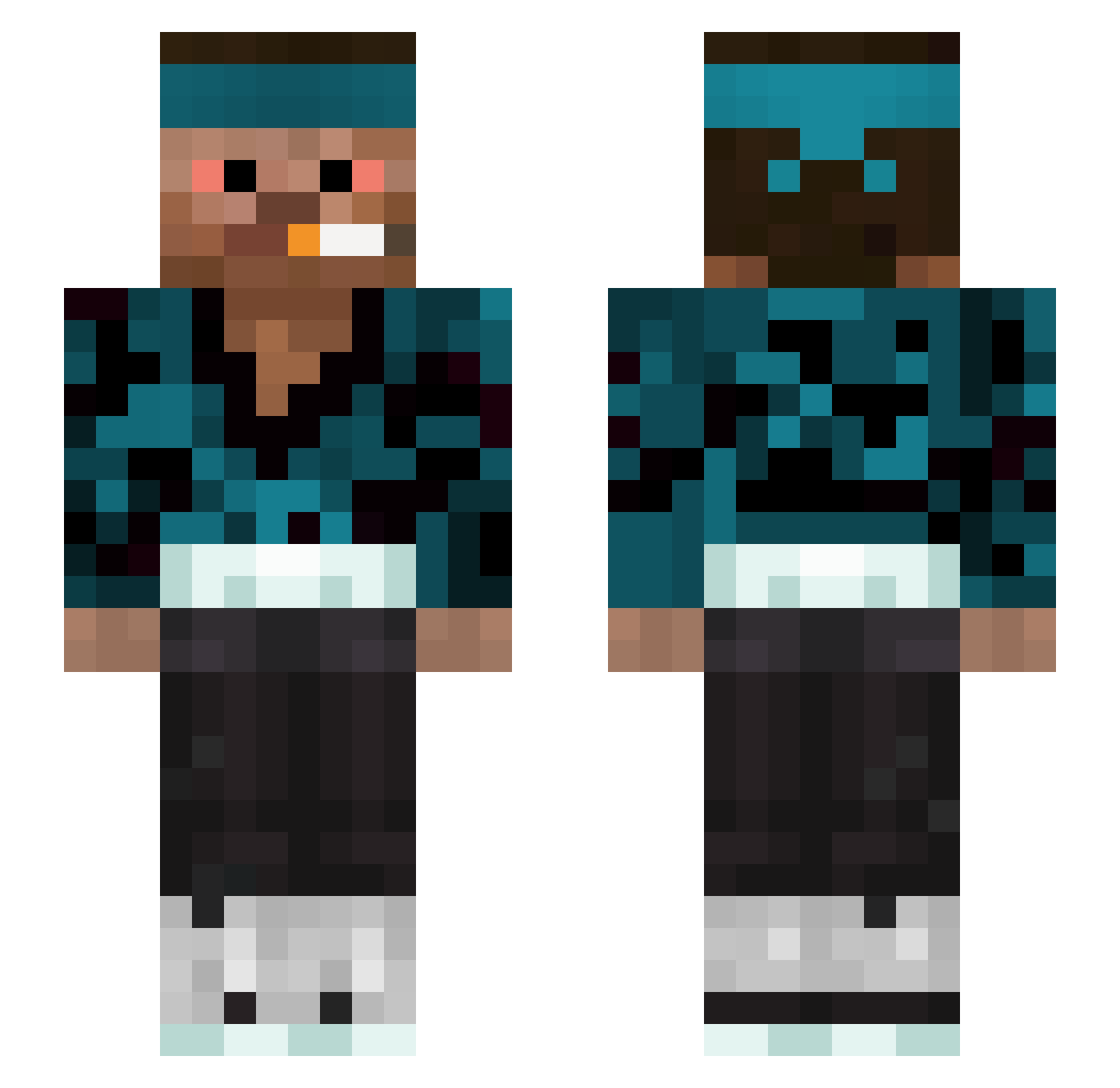 EsiokZRaclawic Minecraft skin, front and back view