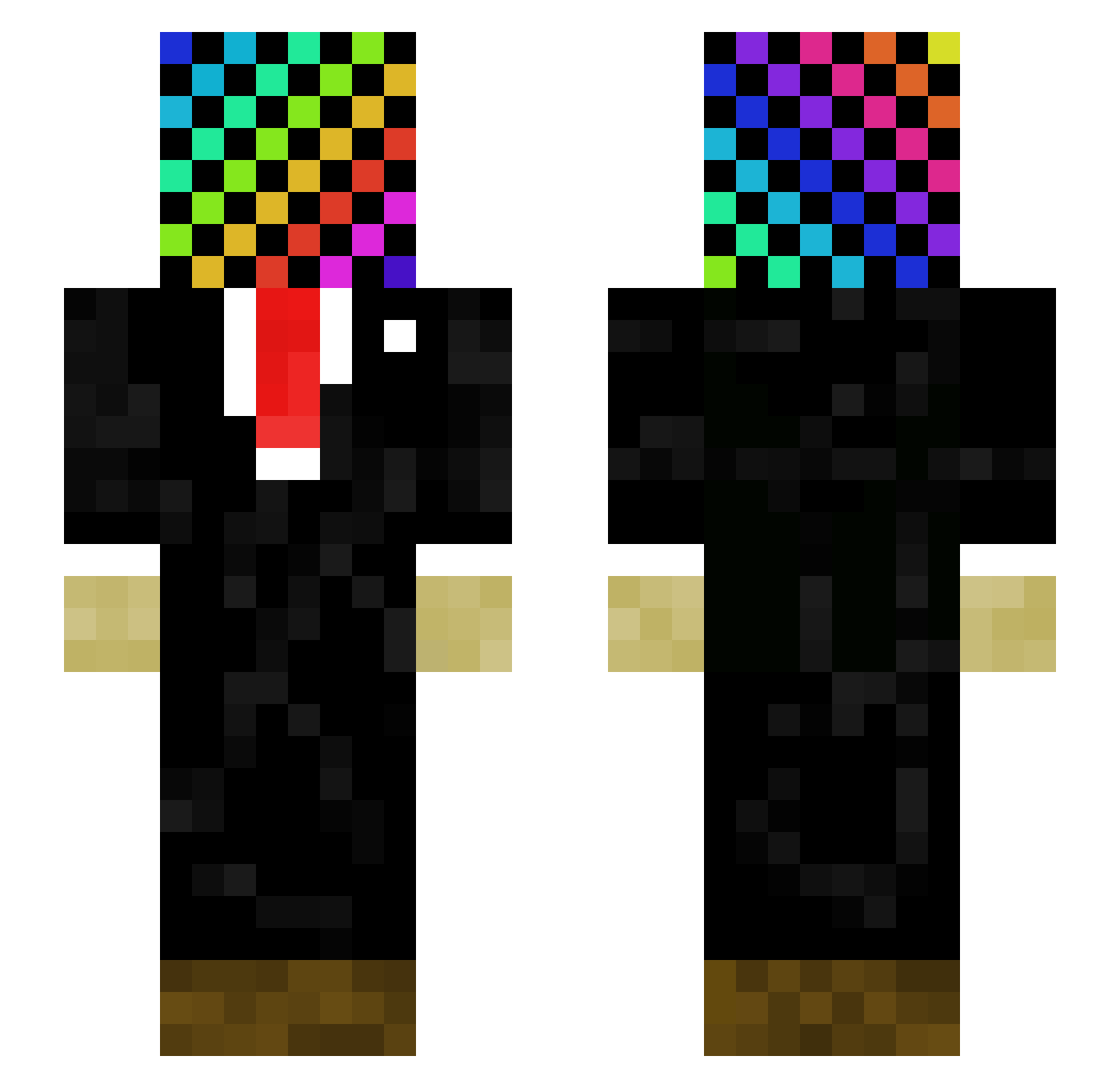 _NTP_Tec Minecraft skin, front and back view