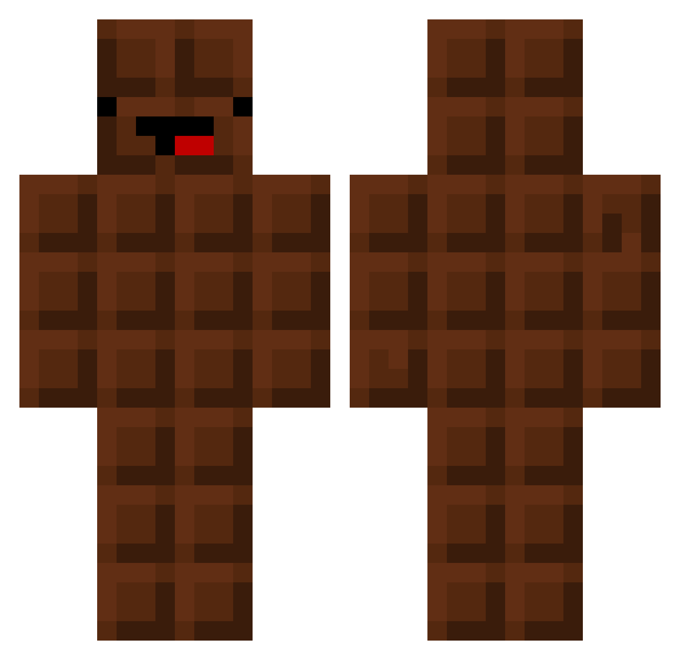 RuanoZ Minecraft skin, front and back view