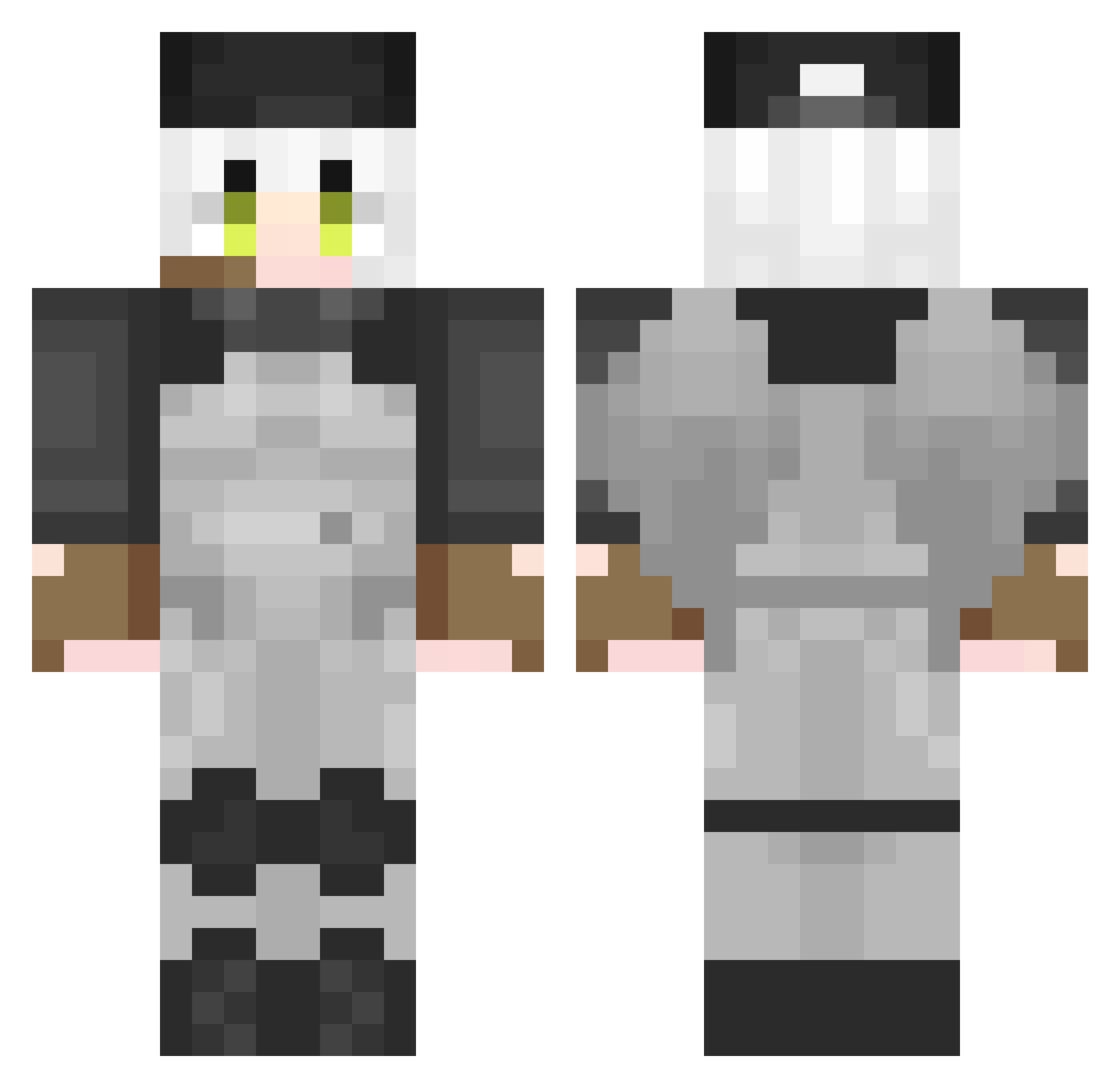 TheFumizuki Minecraft skin, front and back view