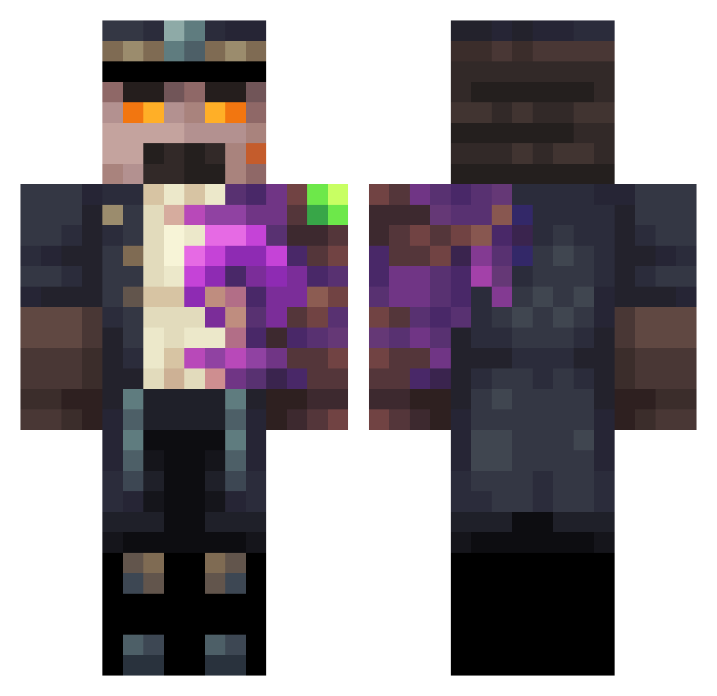 Mr_Kotwurst Minecraft skin, front and back view