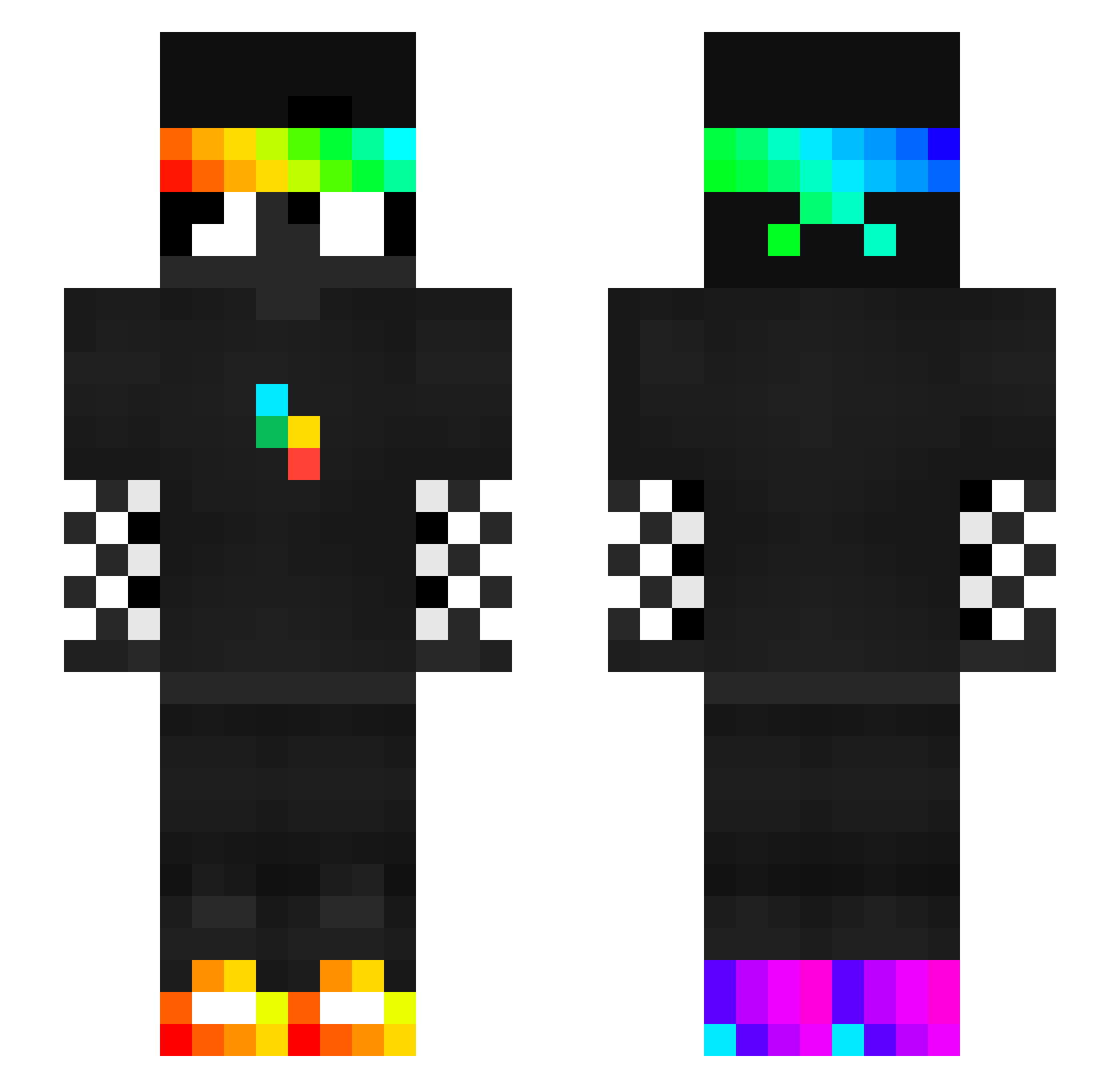 Sidesurfer2022 Minecraft skin, front and back view