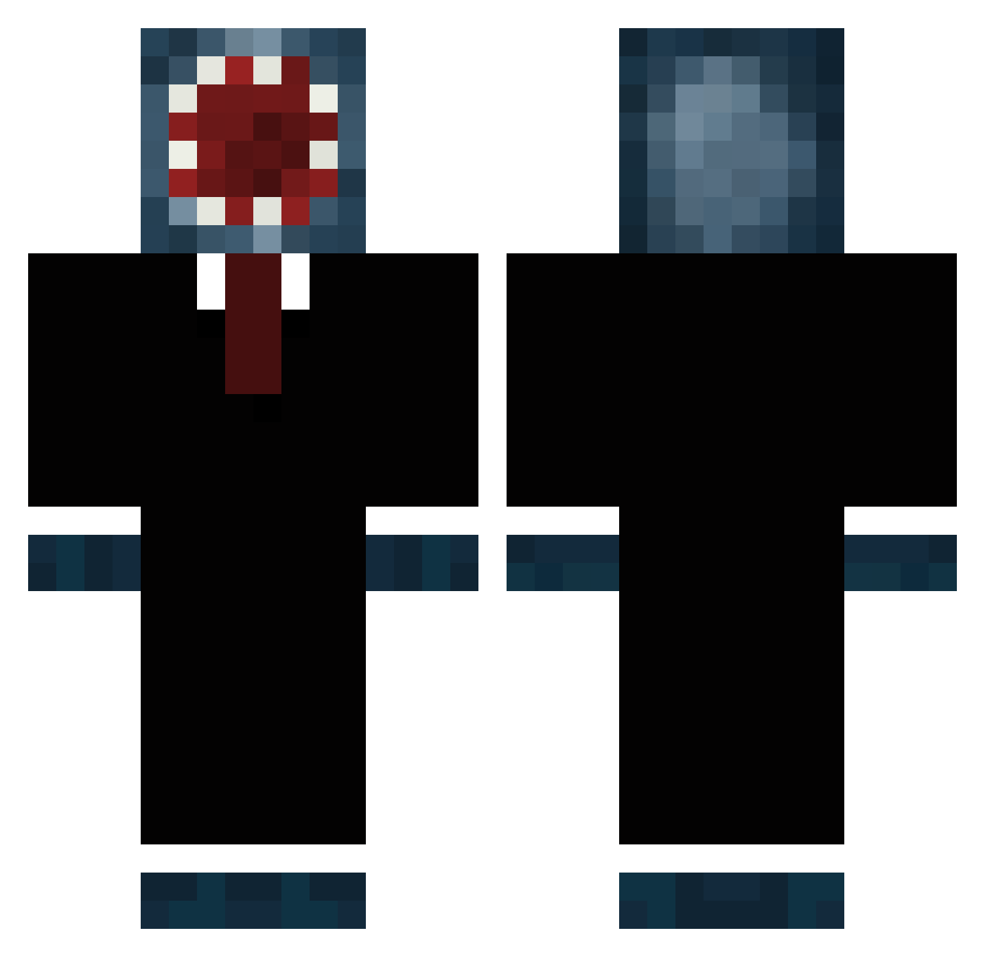 Haz2k5951 Minecraft skin, front and back view