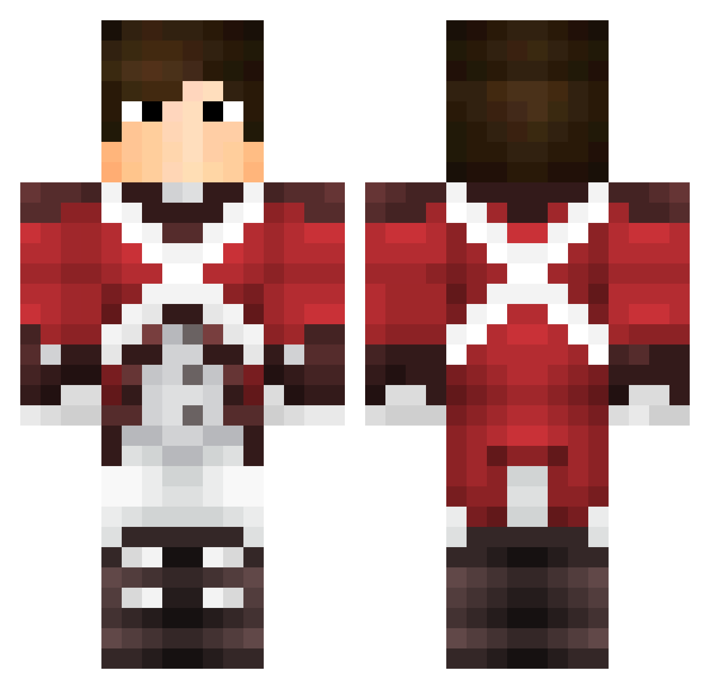 Marquinhusz Minecraft skin, front and back view