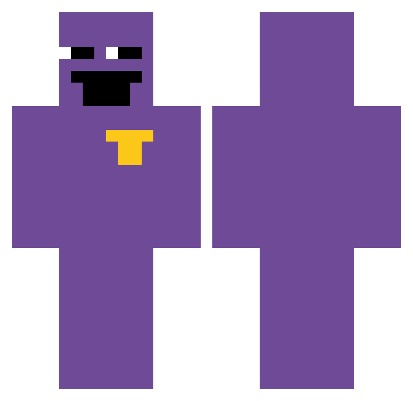 Pollenhands Minecraft skin, front and back view