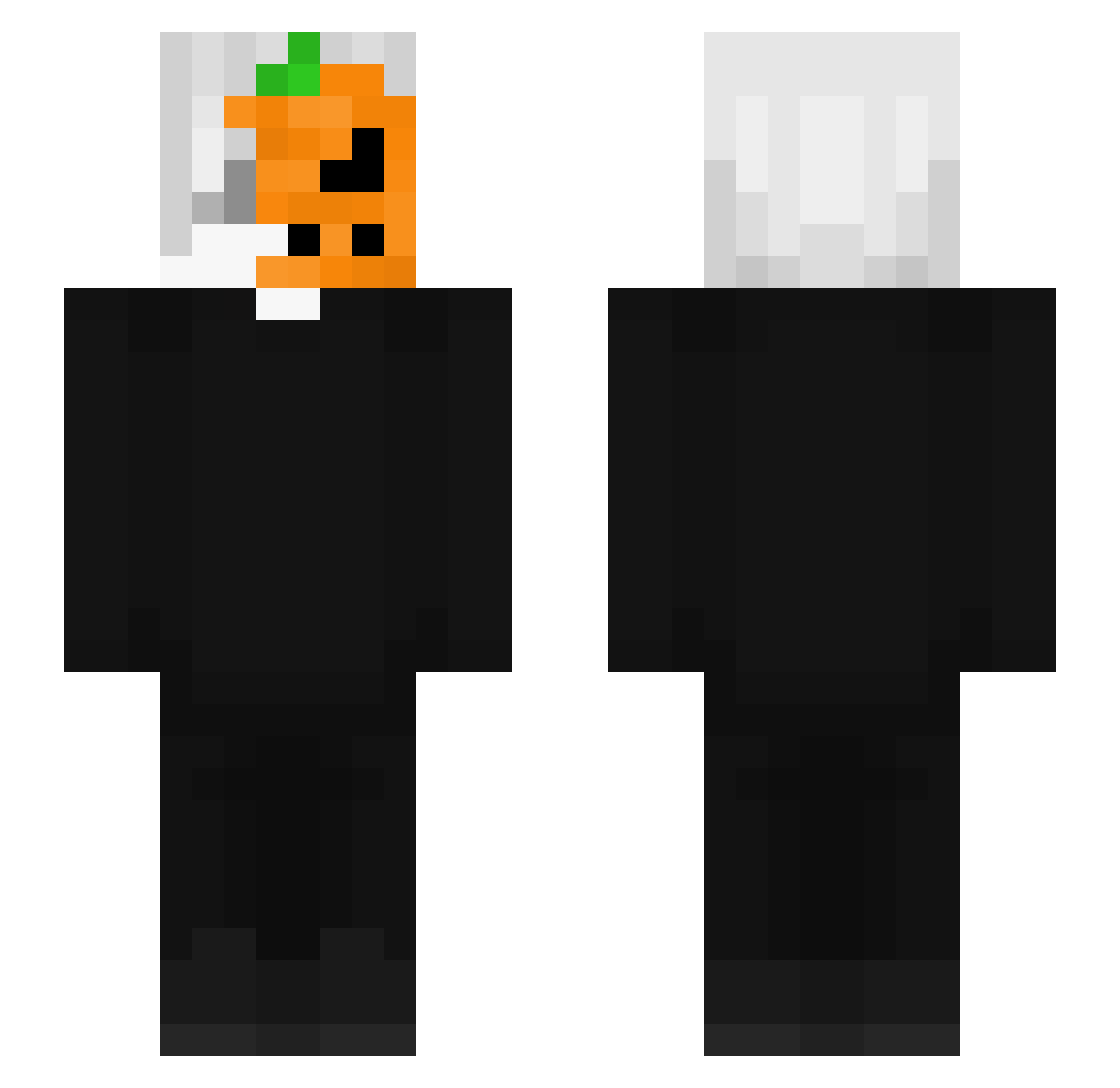Blxki Minecraft skin, front and back view