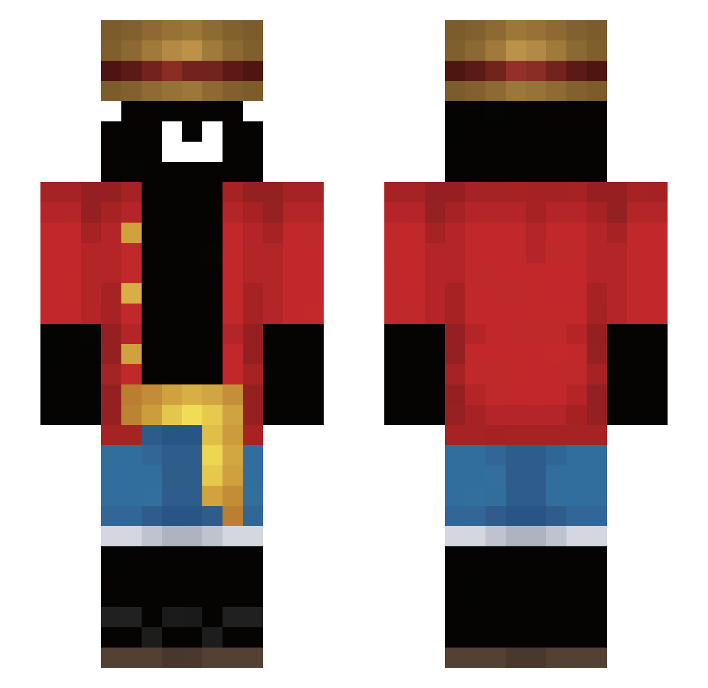 Shadow_cm1 Minecraft skin, front and back view