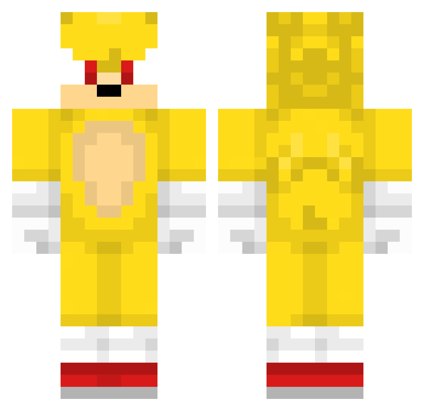 uLoyal Minecraft skin, front and back view