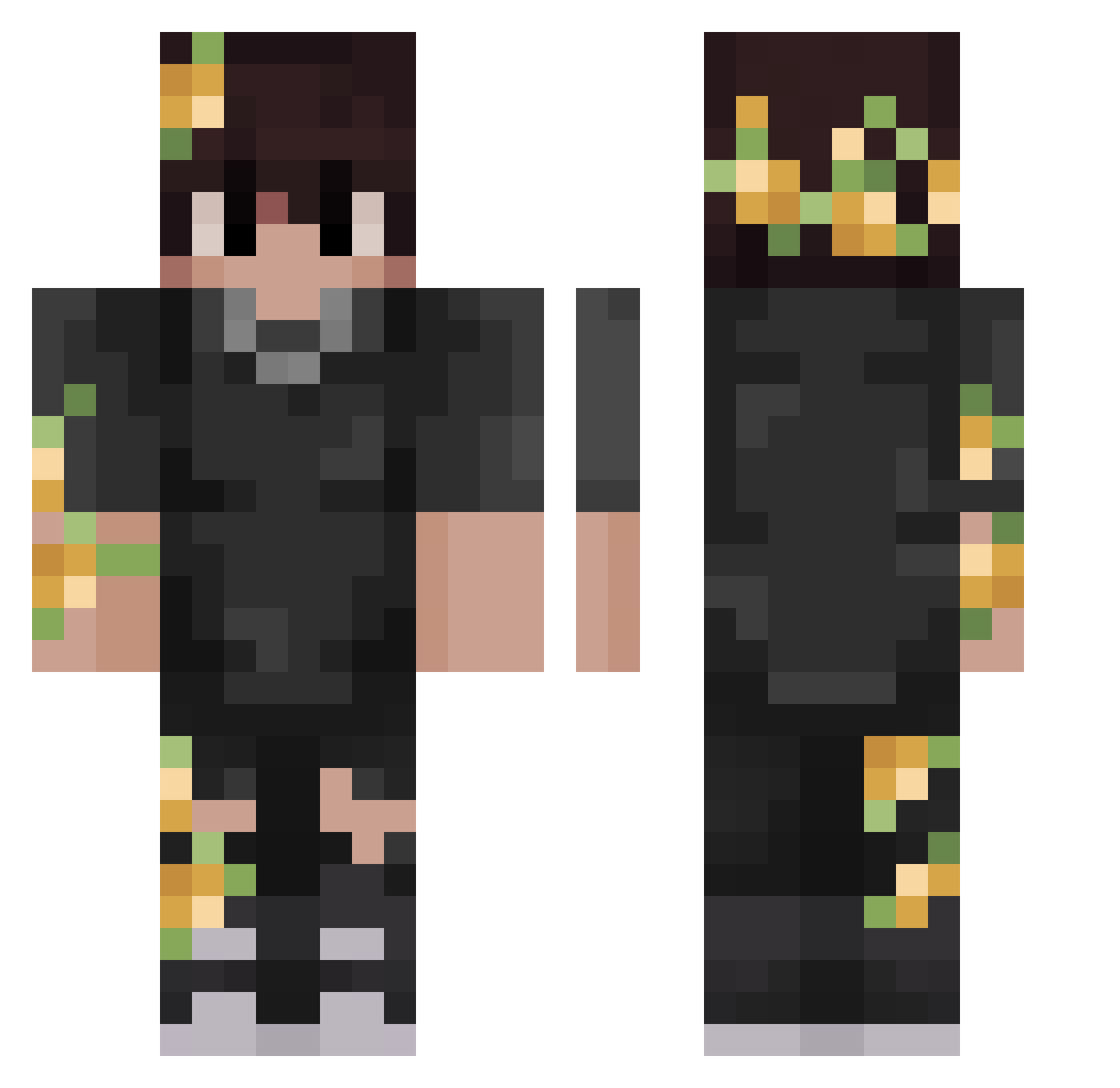 Yona_Seira Minecraft skin, front and back view