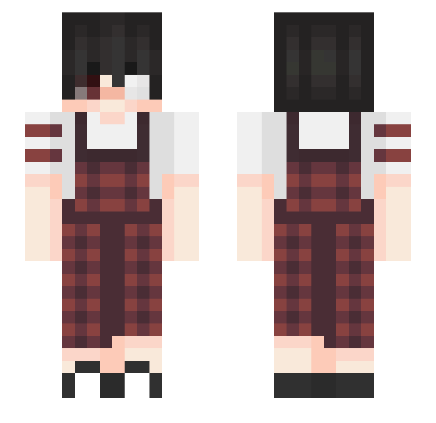 Gyovi Minecraft skin, front and back view
