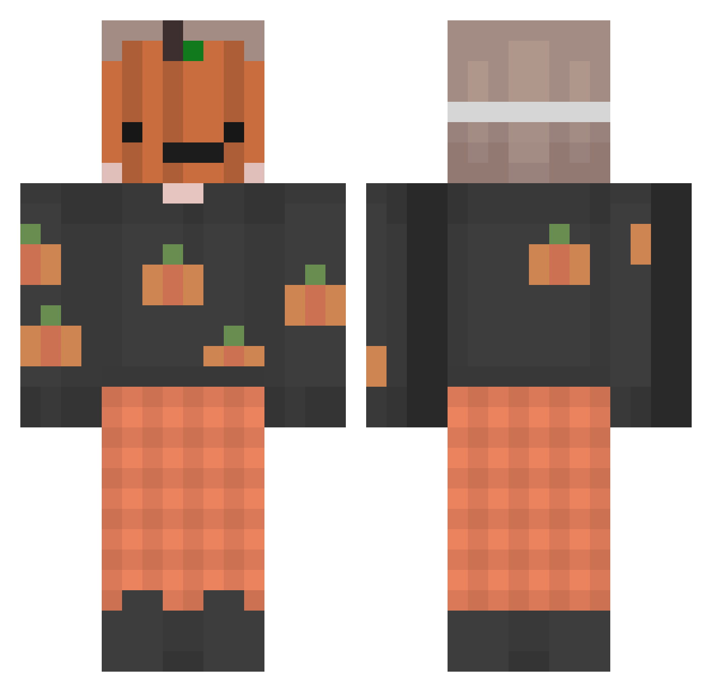 vitukitbota Minecraft skin, front and back view
