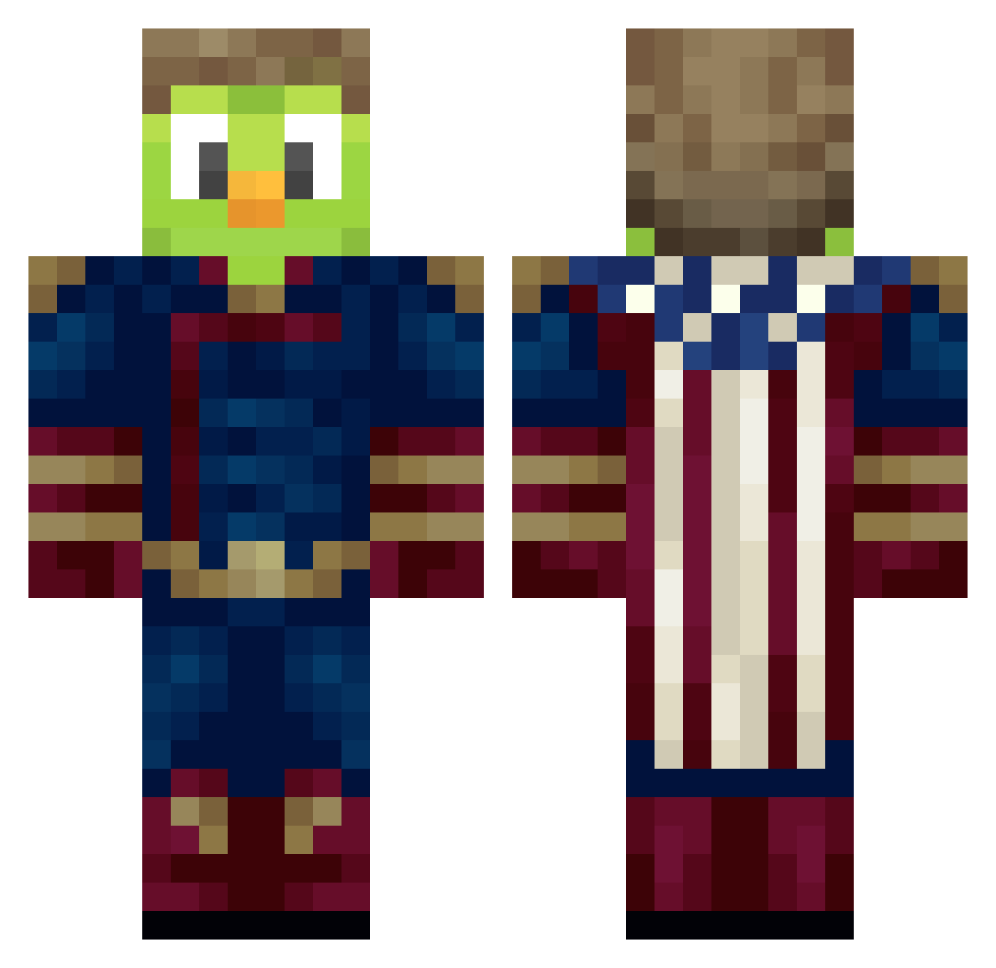 kakashi_sempai Minecraft skin, front and back view