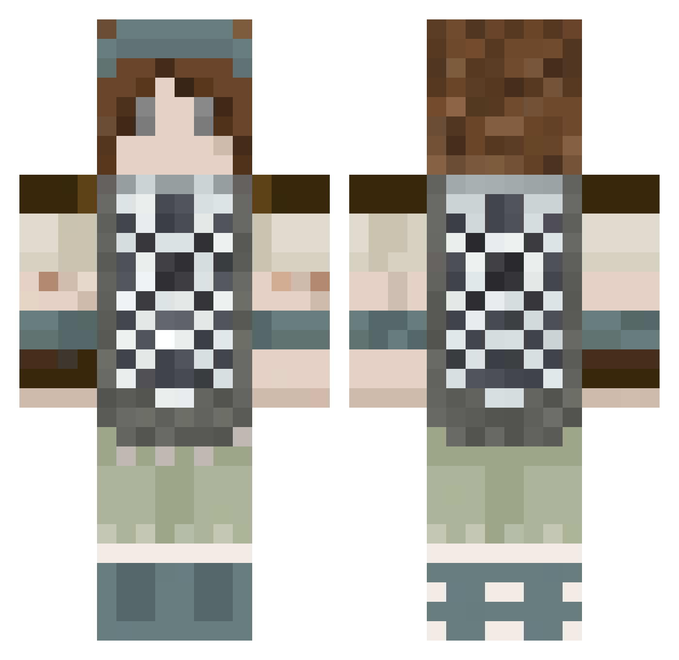 ViejonMC Minecraft skin, front and back view