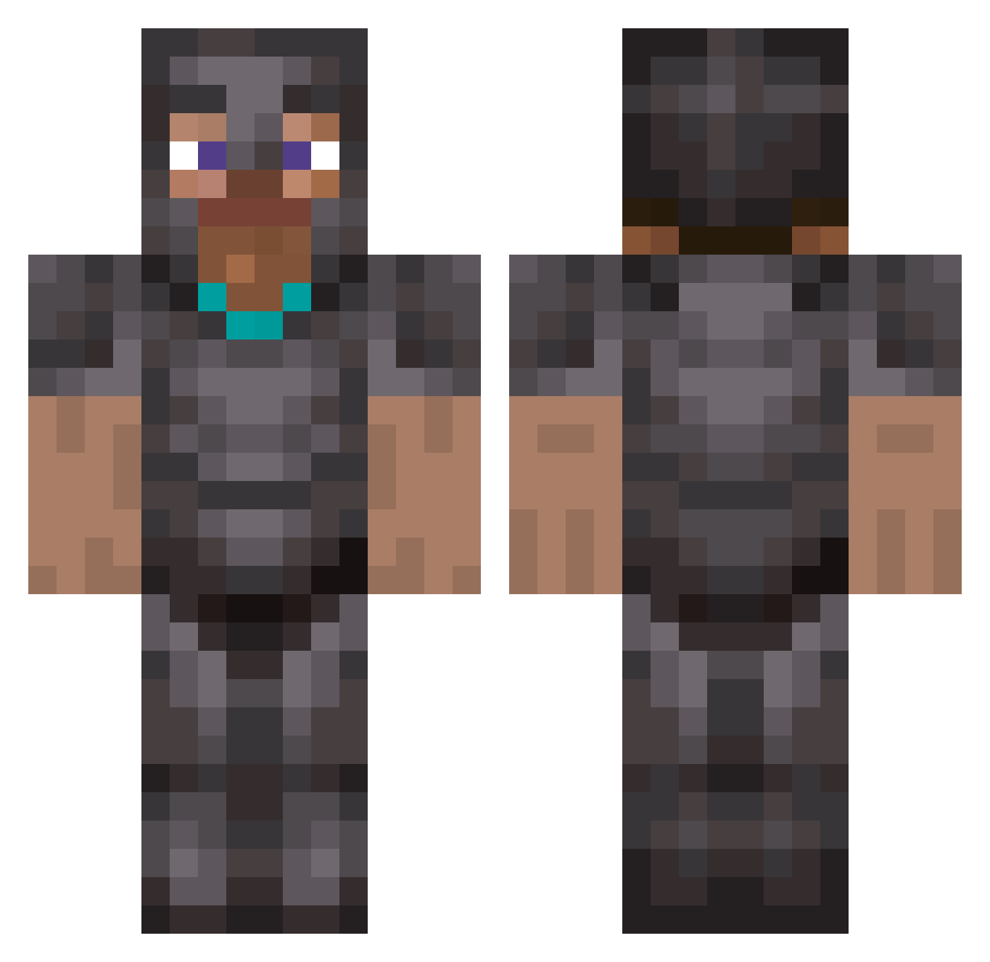 CoolmanKarl Minecraft skin, front and back view