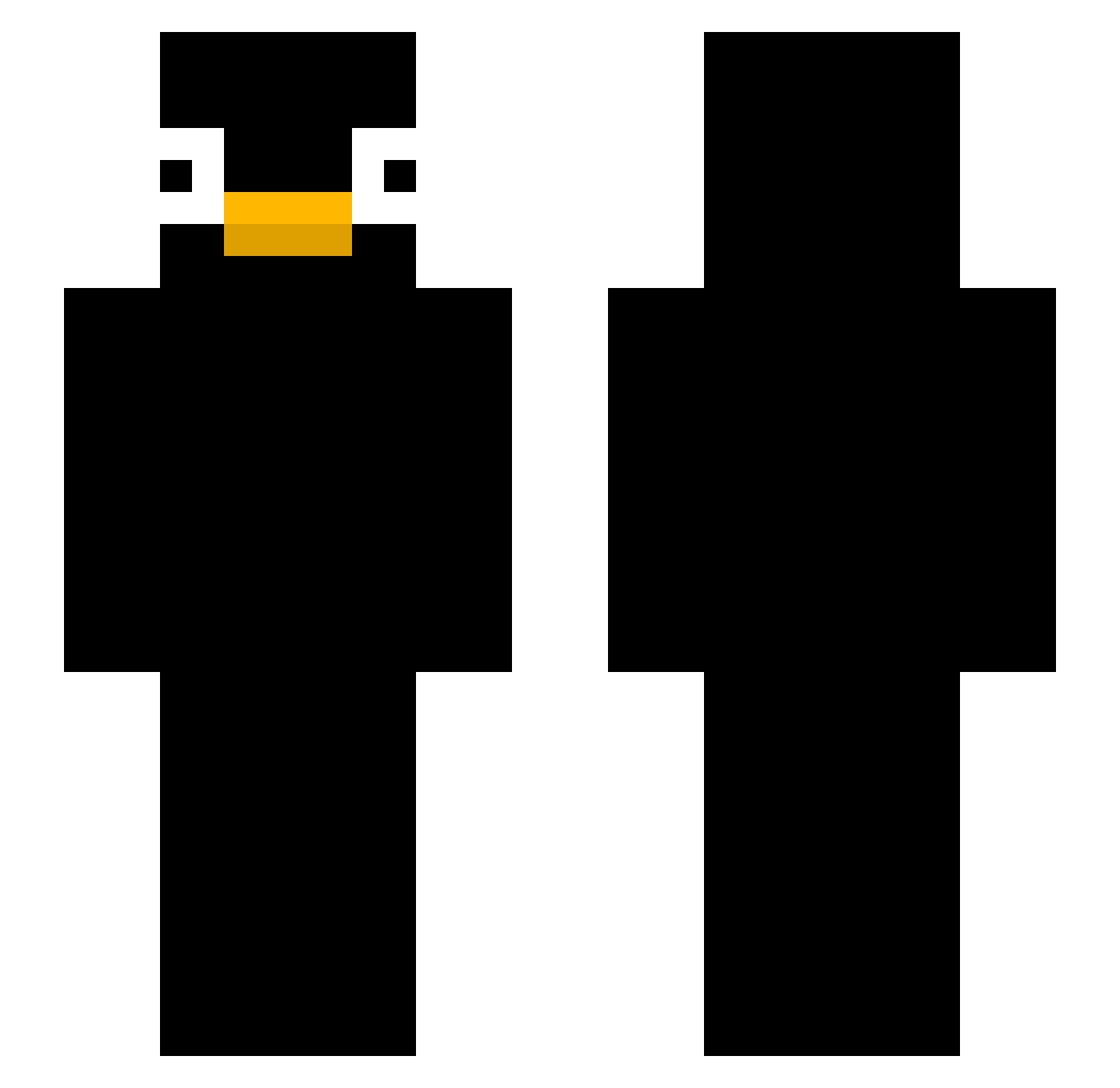 skrwl Minecraft skin, front and back view