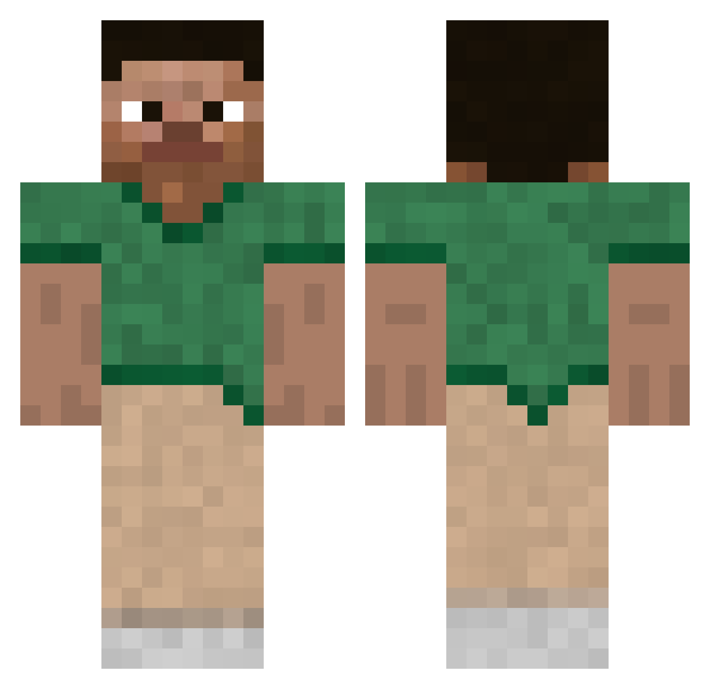 Seyuwyn Minecraft skin, front and back view