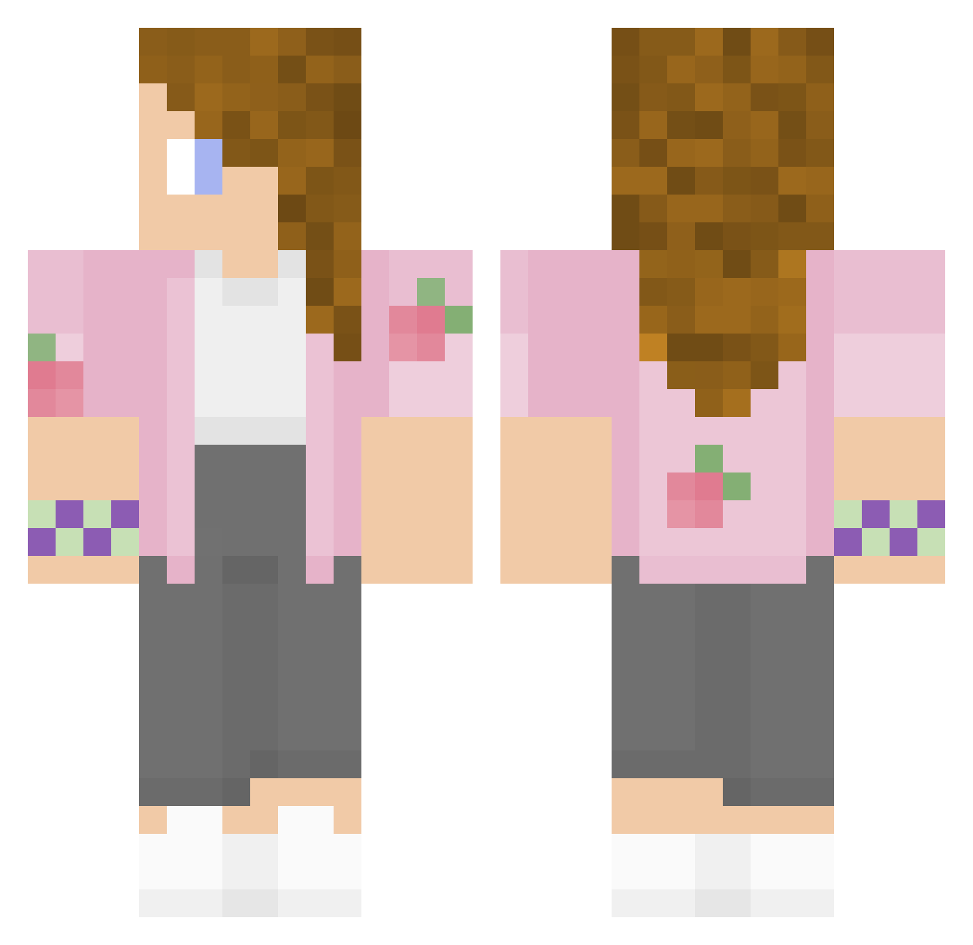 sliceofbreadz Minecraft skin, front and back view