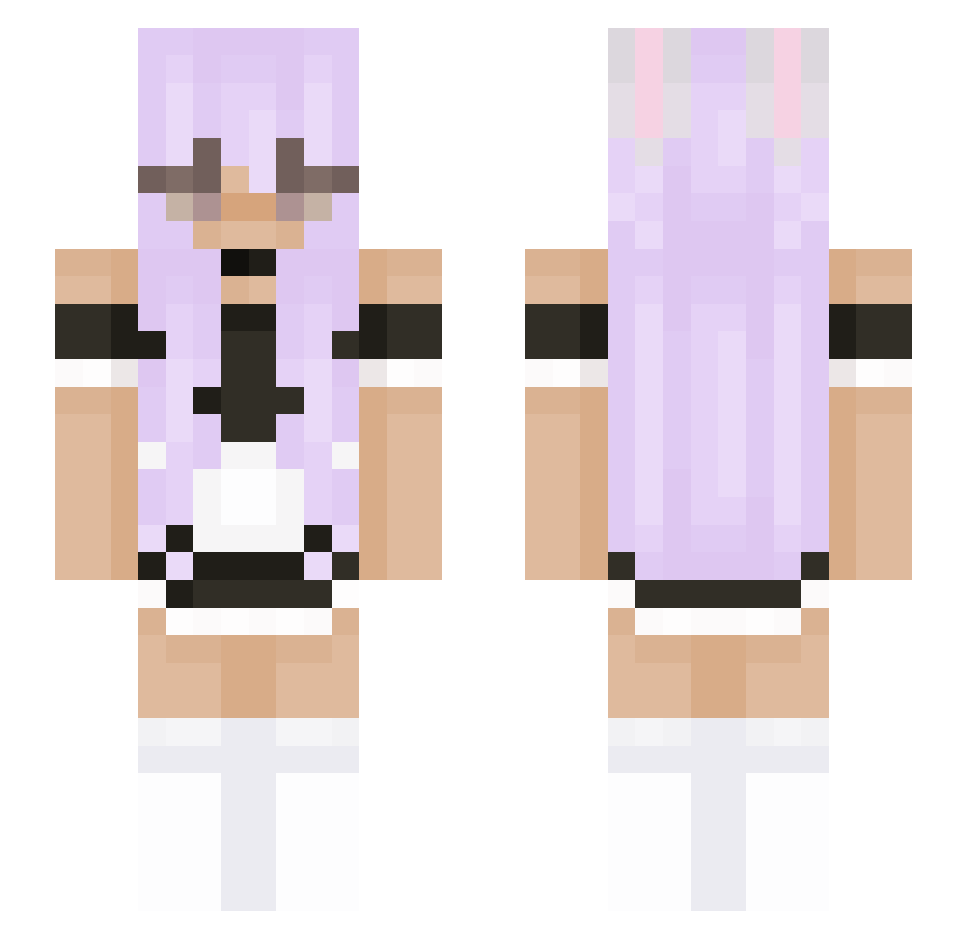 qhostyy_ Minecraft skin, front and back view