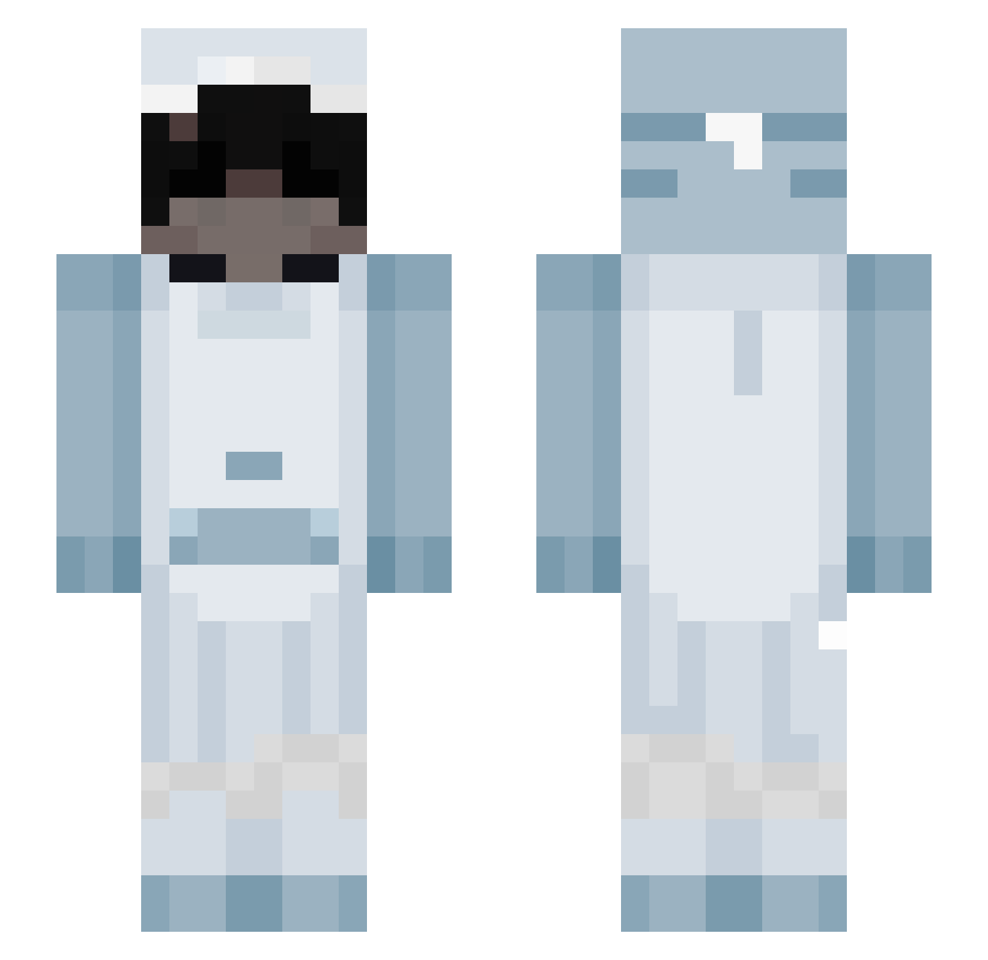 Weakens Minecraft skin, front and back view