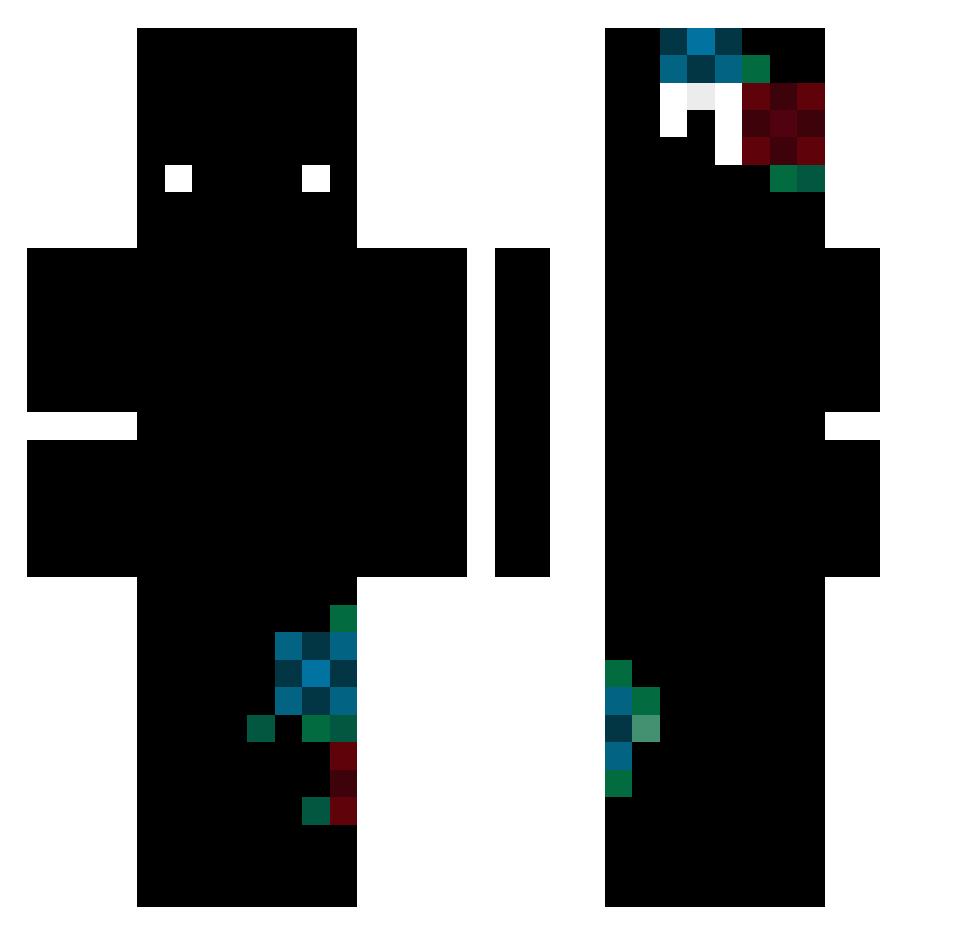 Section_Master Minecraft skin, front and back view