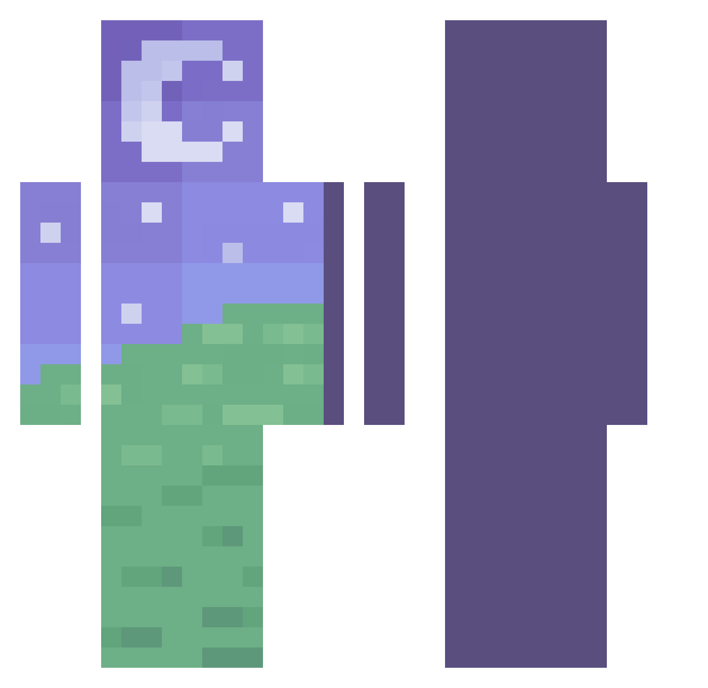 Hugenerd_ Minecraft skin, front and back view
