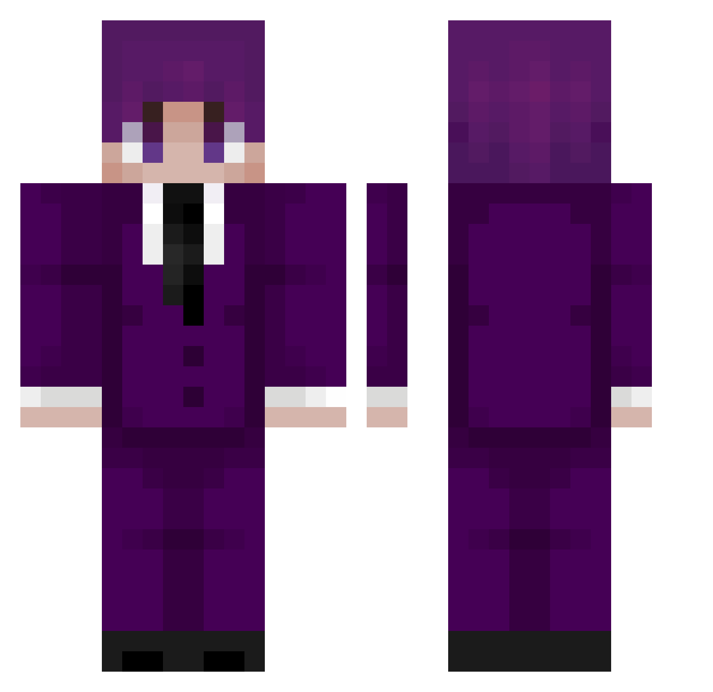 TroyzanWuzHere Minecraft skin, front and back view