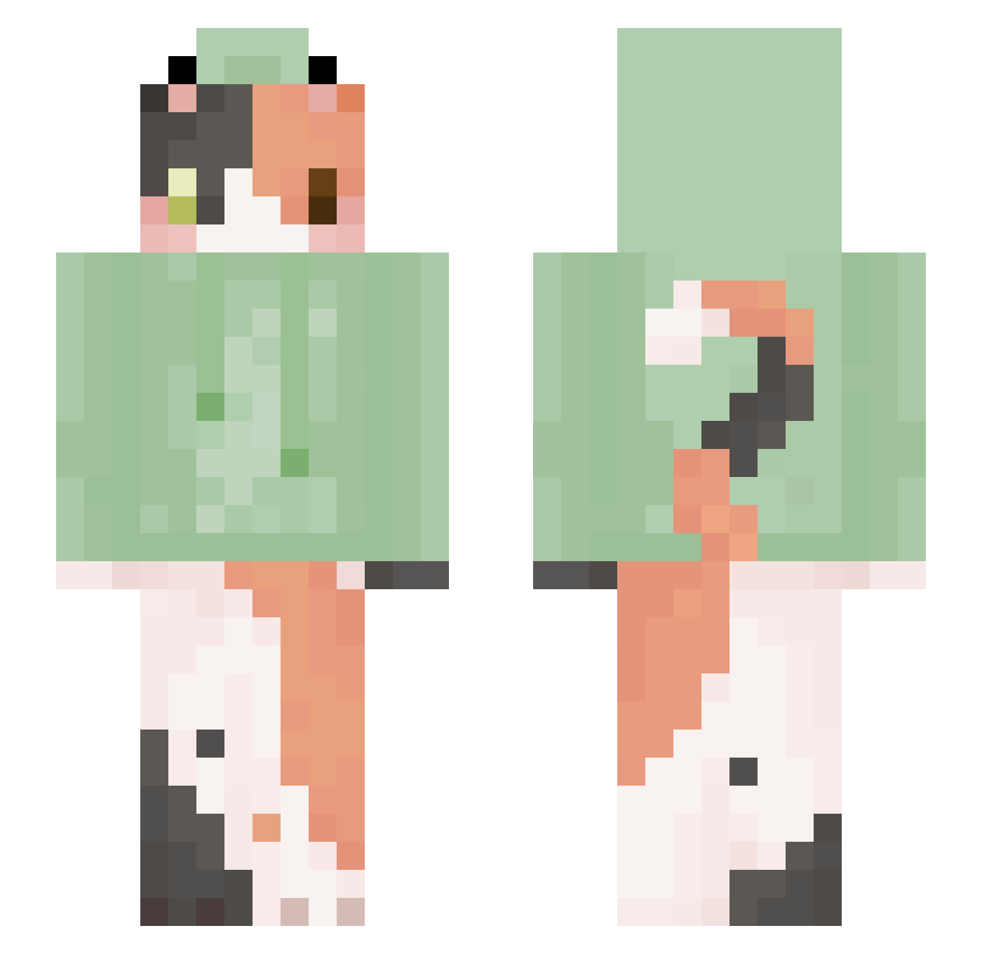 Electrfy Minecraft skin, front and back view