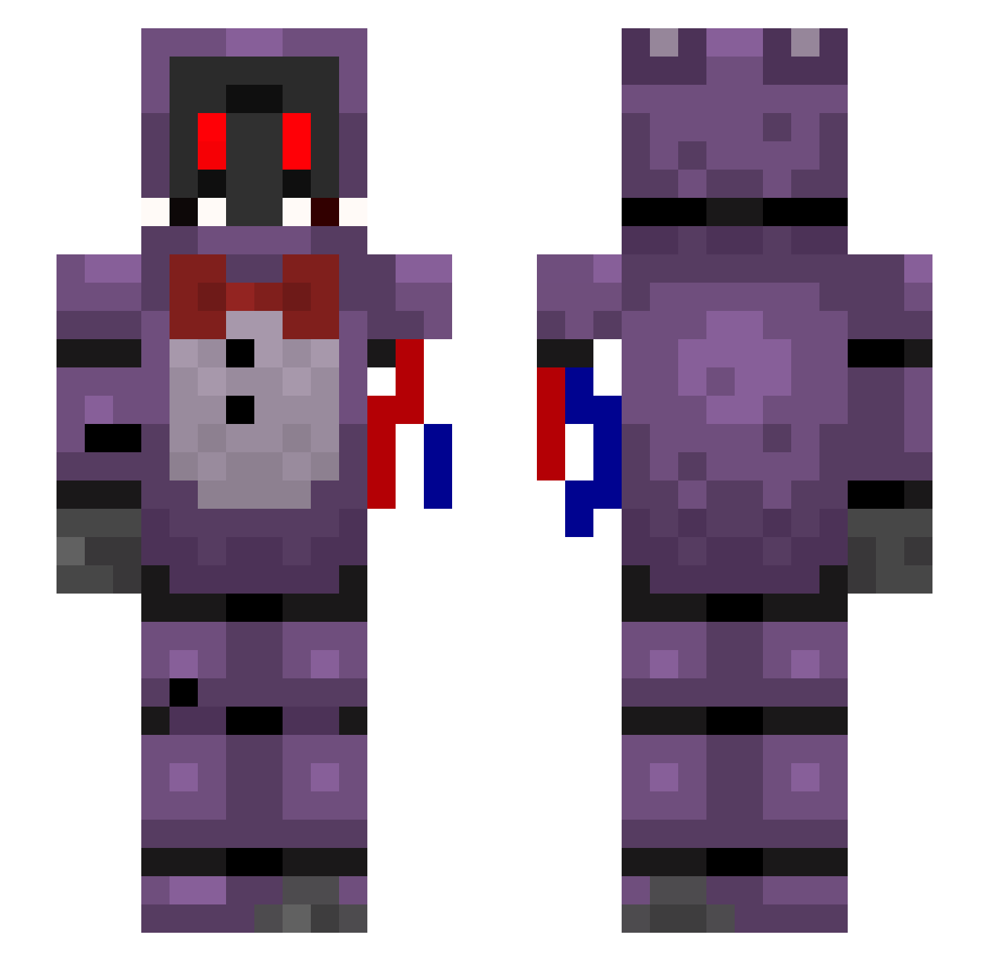 Magicalbenji Minecraft skin, front and back view