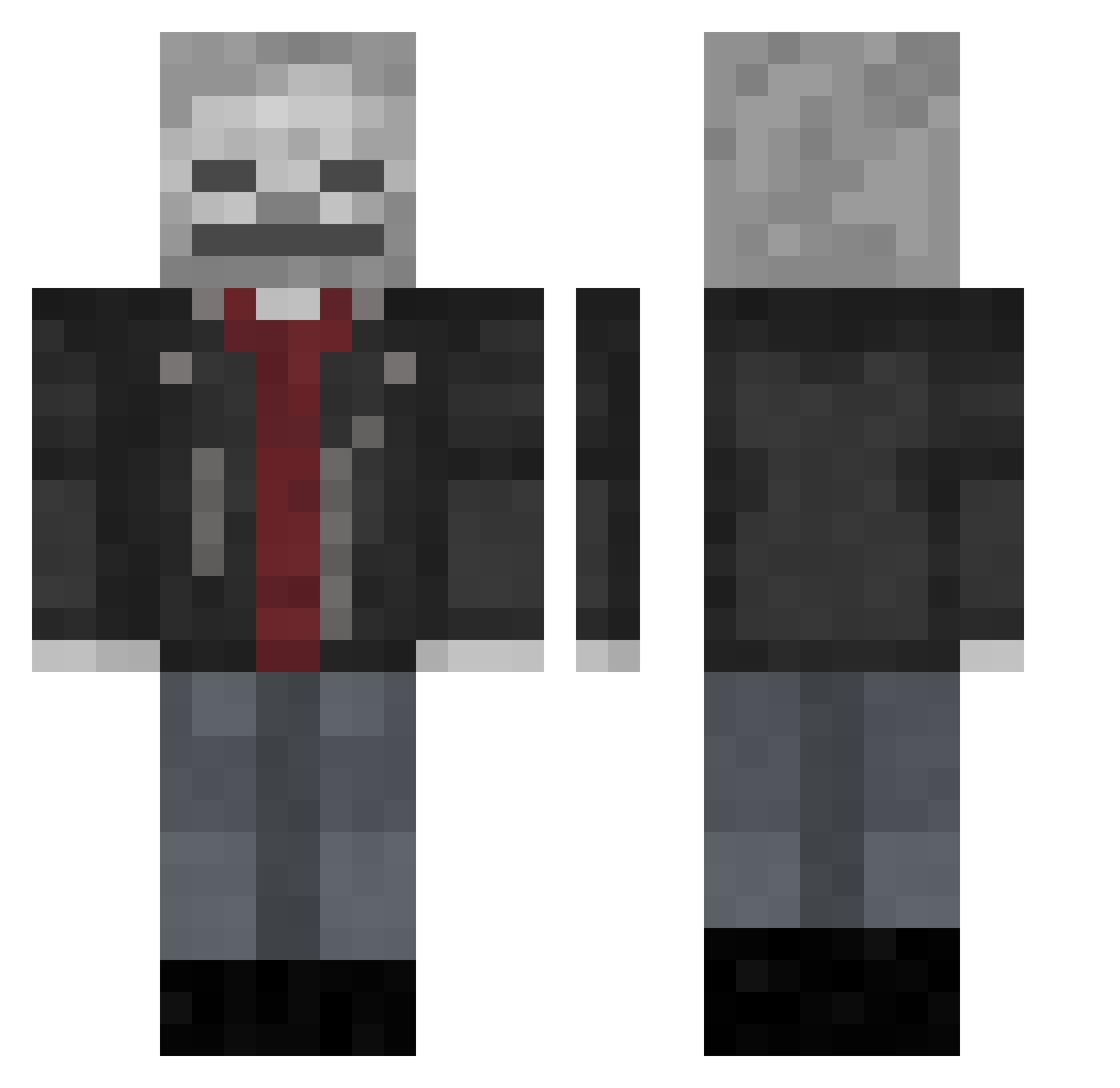 carry55 Minecraft skin, front and back view