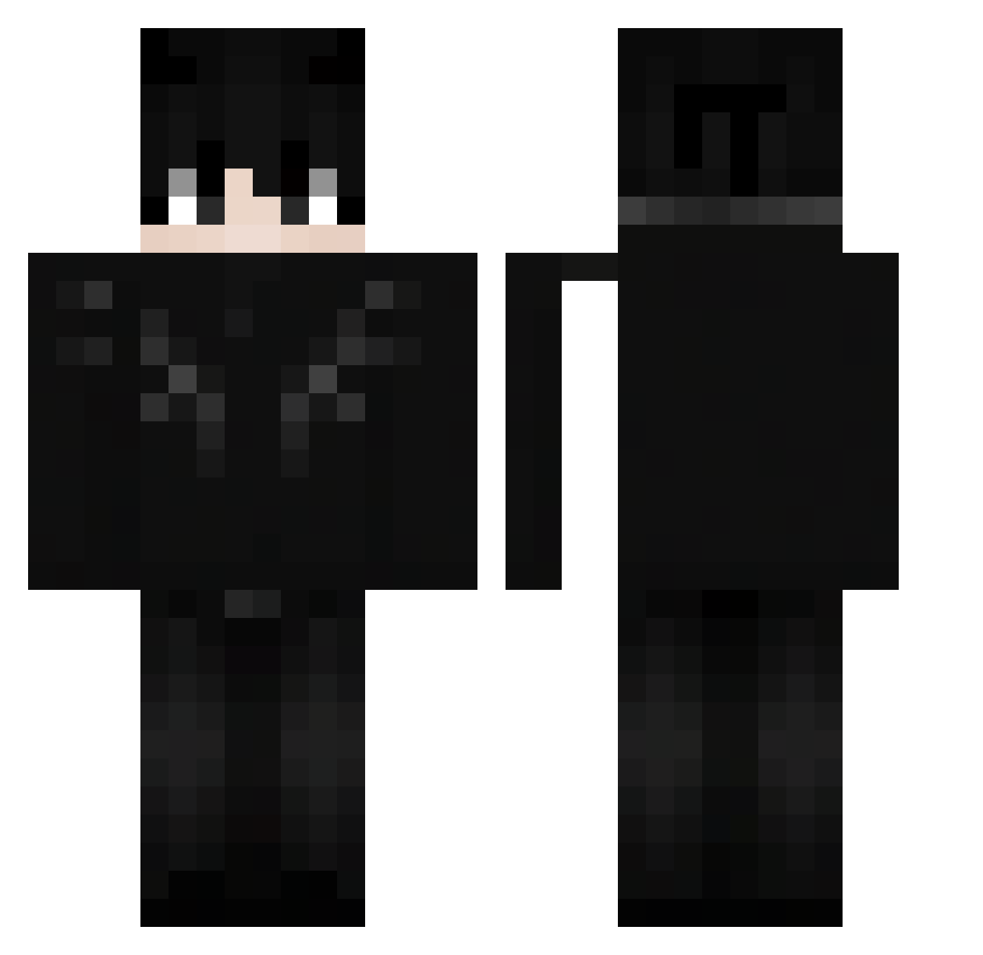 alexisOG Minecraft skin, front and back view