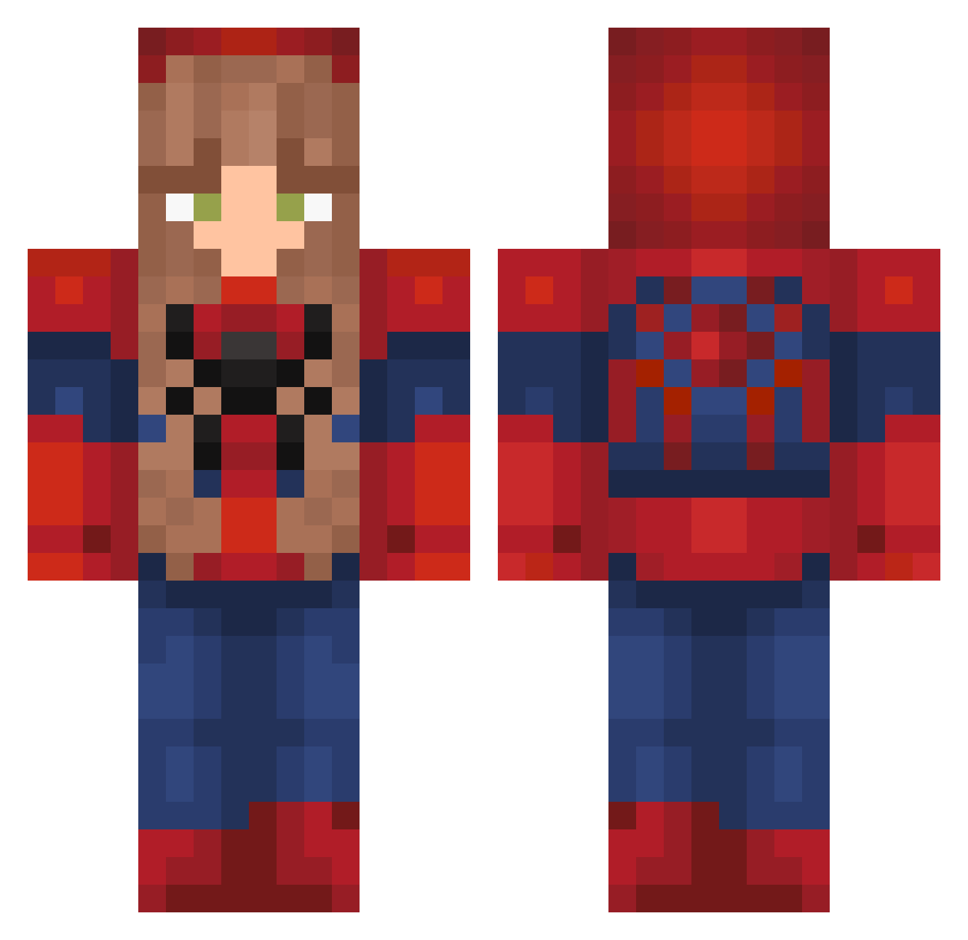 SadamD Minecraft skin, front and back view