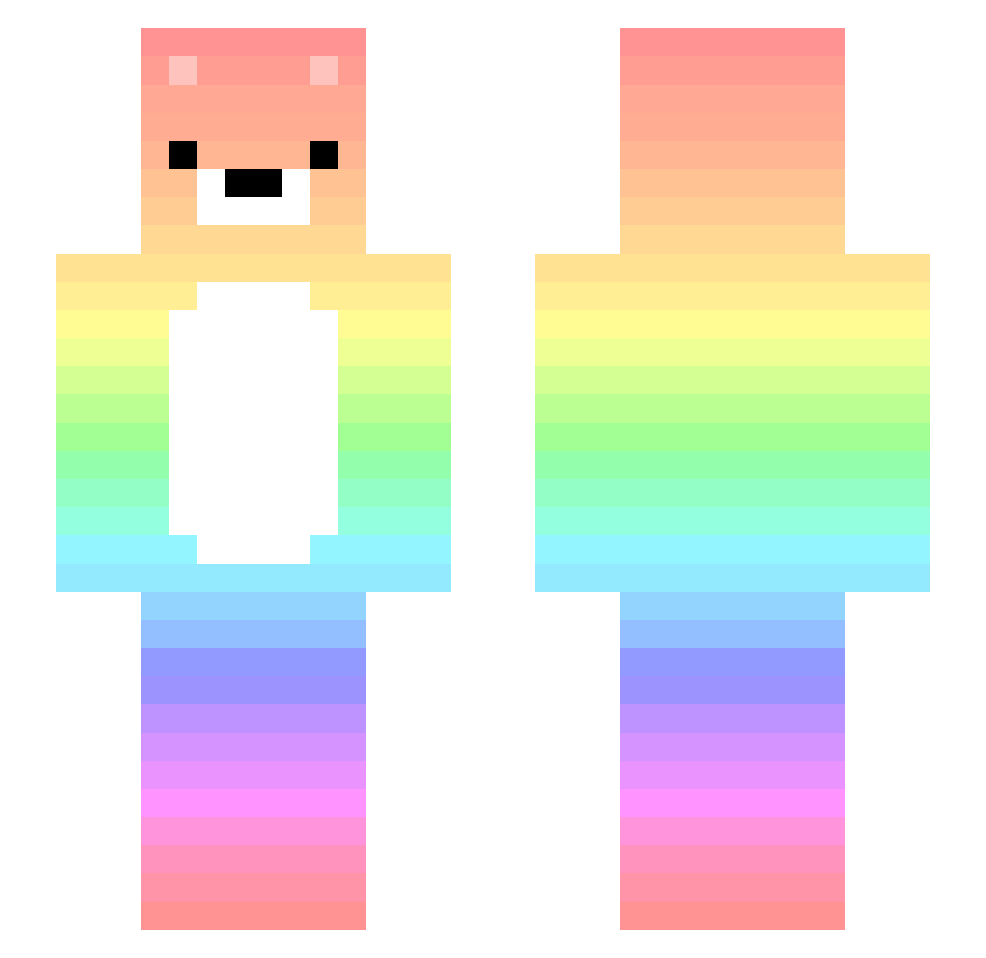 Sugoi_Michal Minecraft skin, front and back view