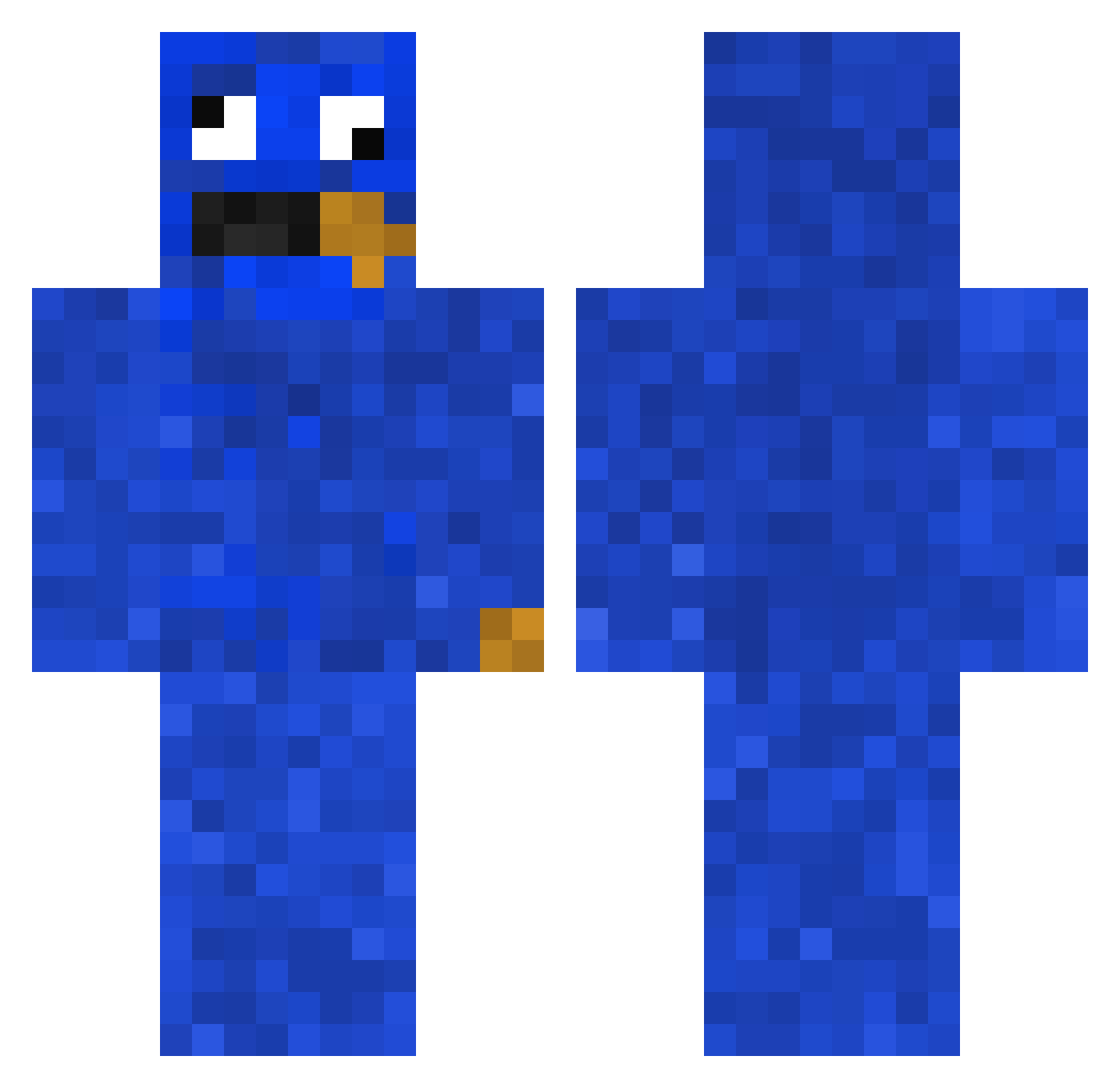 AMiller01 Minecraft skin, front and back view